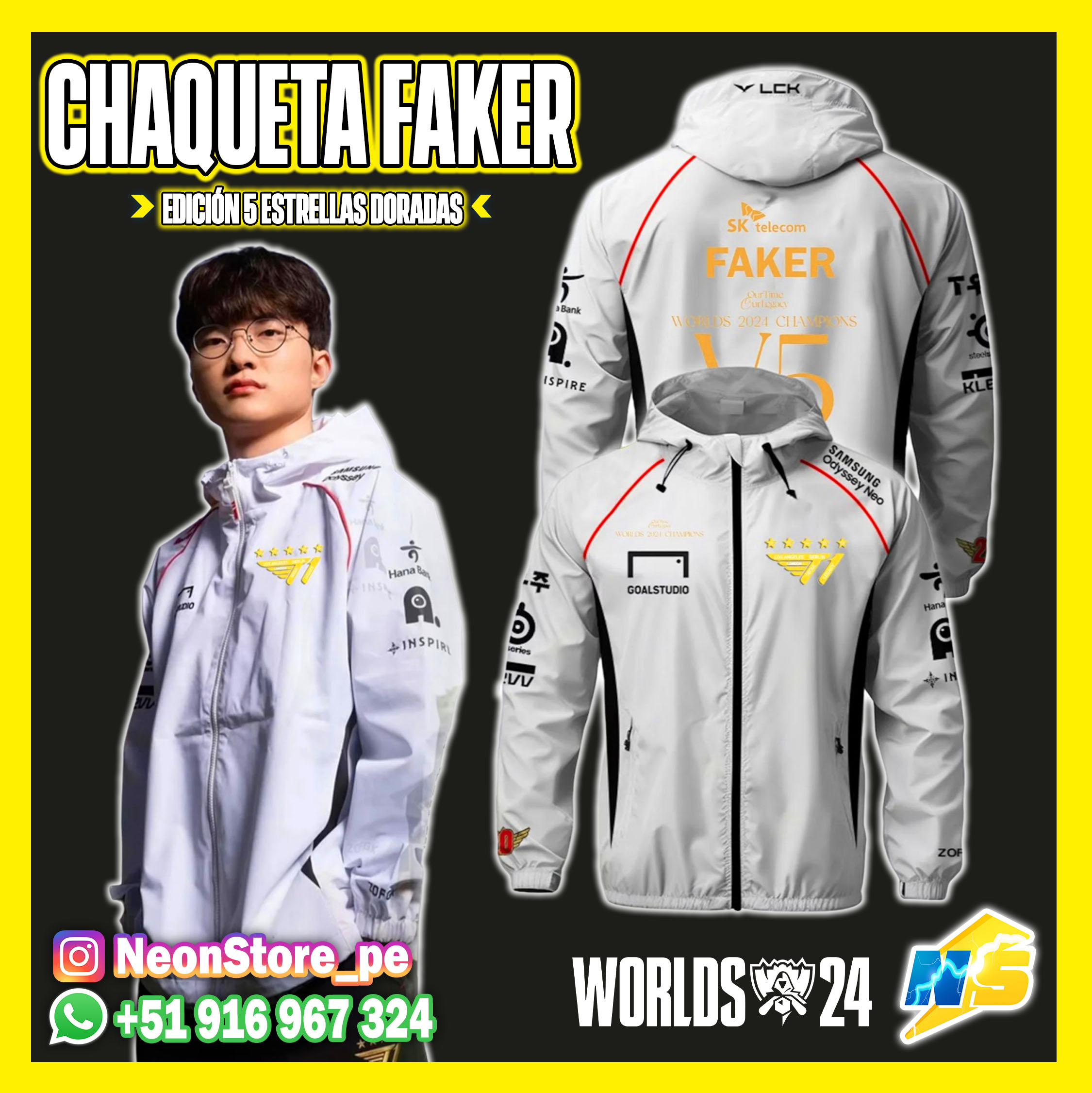 ⚡ Chaqueta Faker - Edición 5 Estrellas ⚡