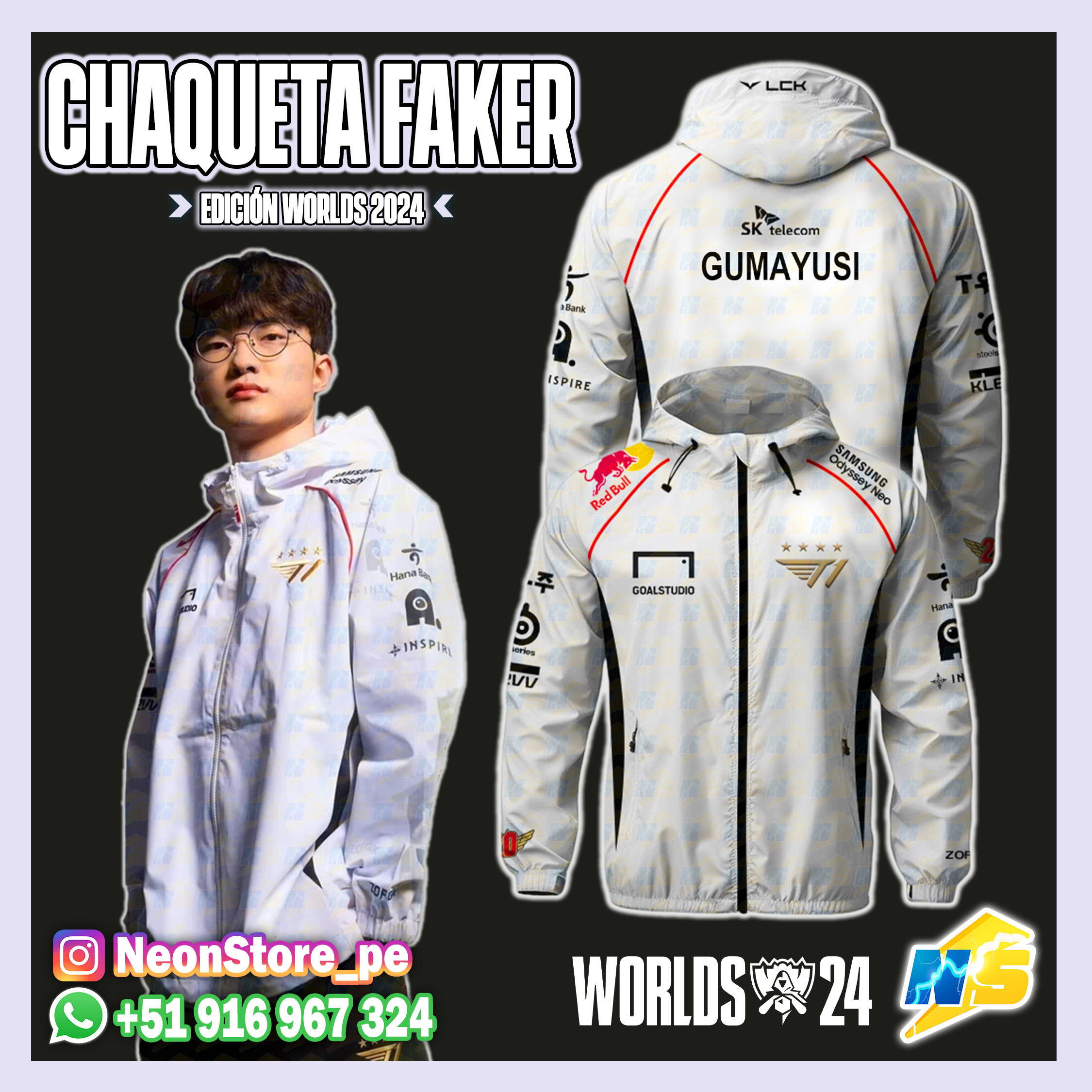 ⚡ Chaqueta T1 - LEAGUE OF LEGENDS ⚡
