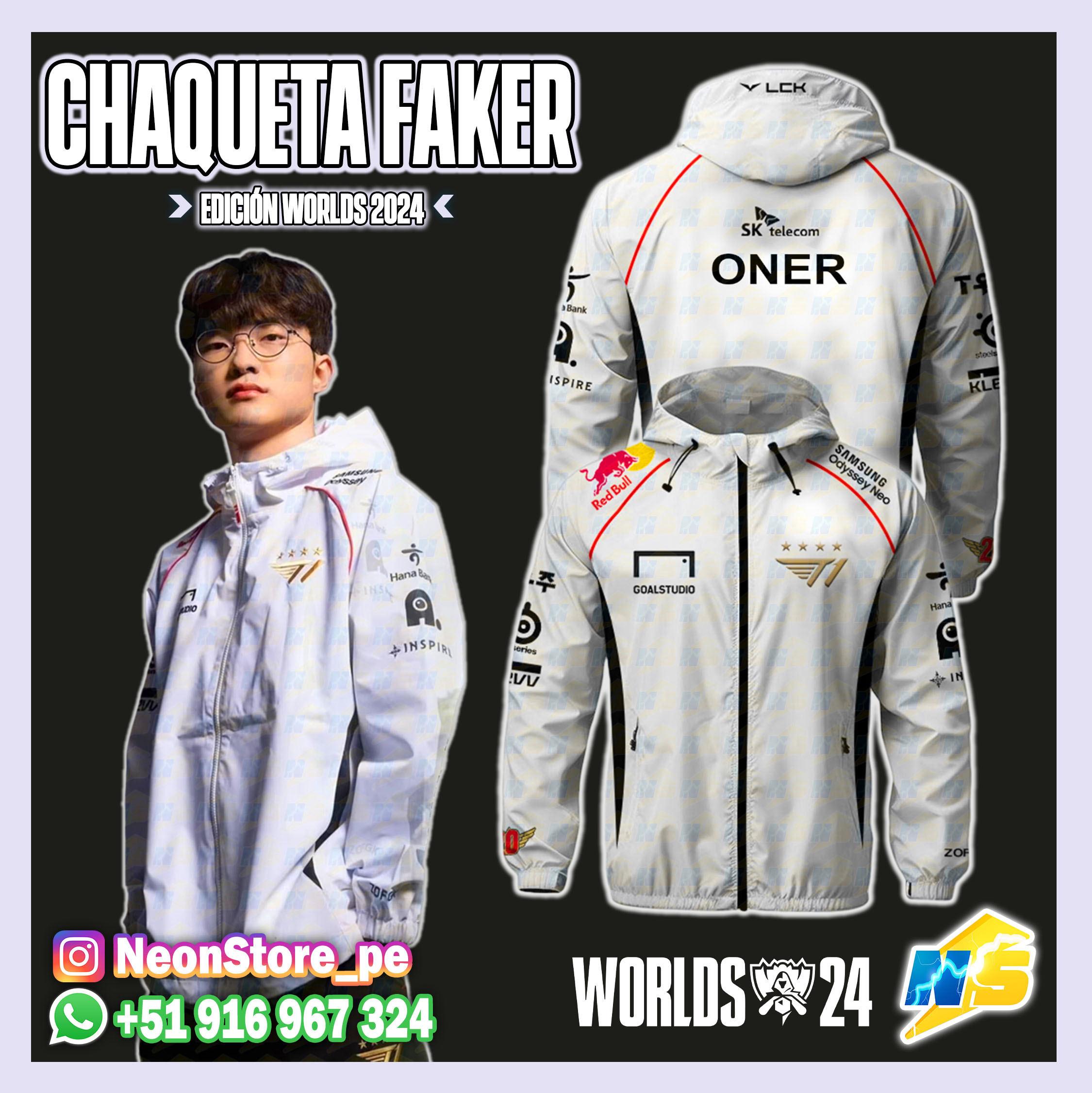 ⚡ Chaqueta T1 - LEAGUE OF LEGENDS ⚡