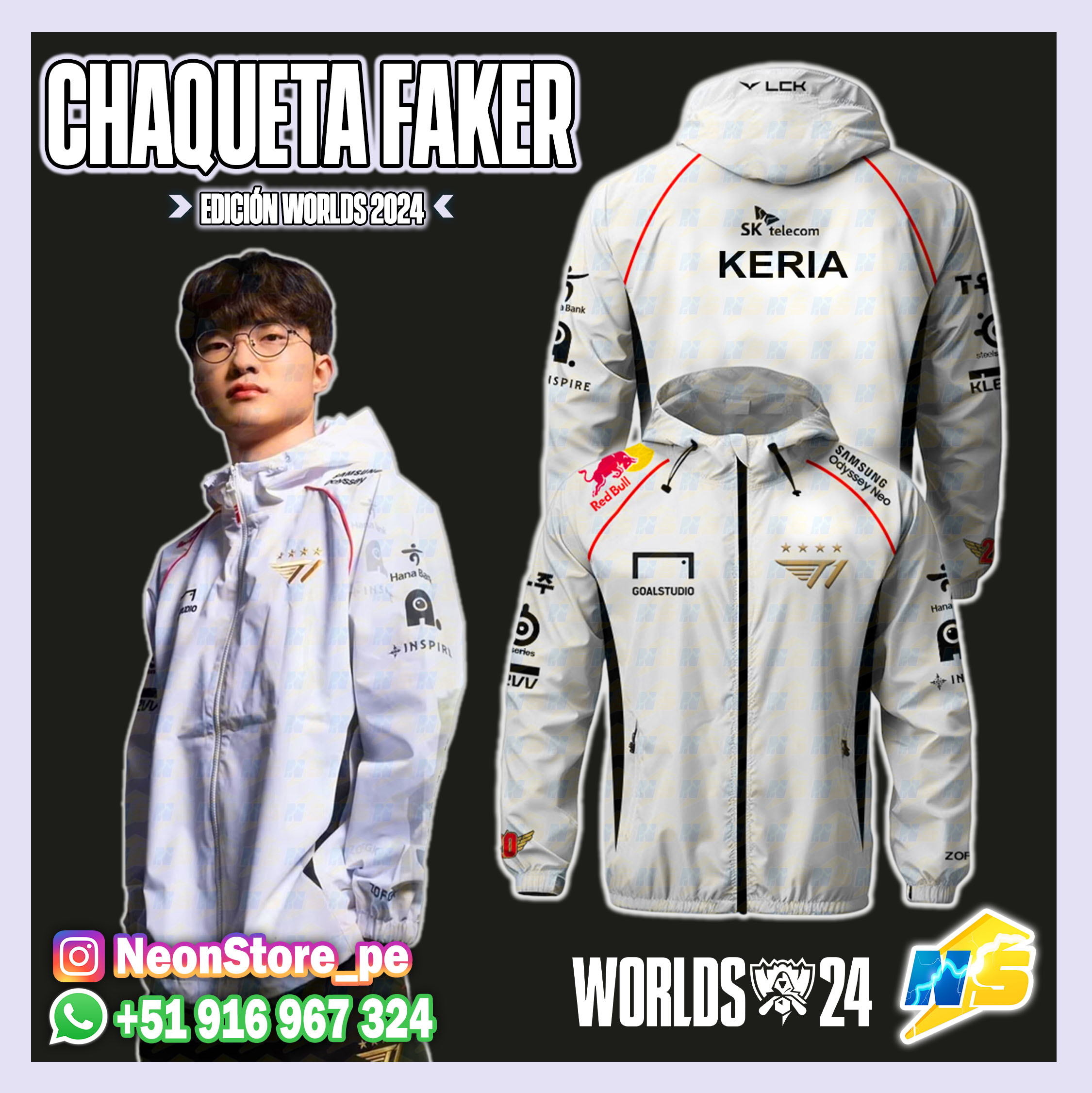 ⚡ Chaqueta T1 - LEAGUE OF LEGENDS ⚡