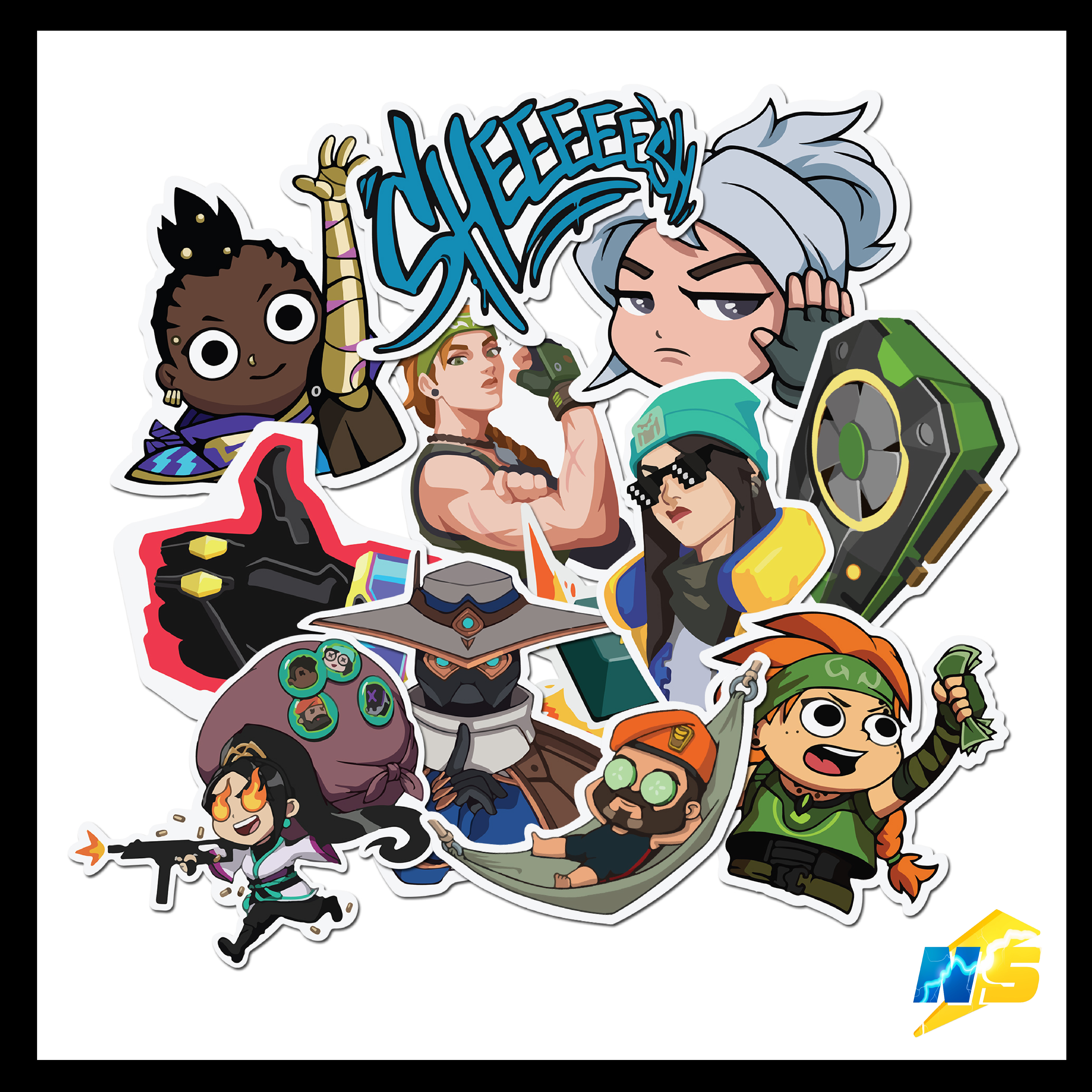 ⚡ PACK de Stickers VALORANT - NeonStore ⚡