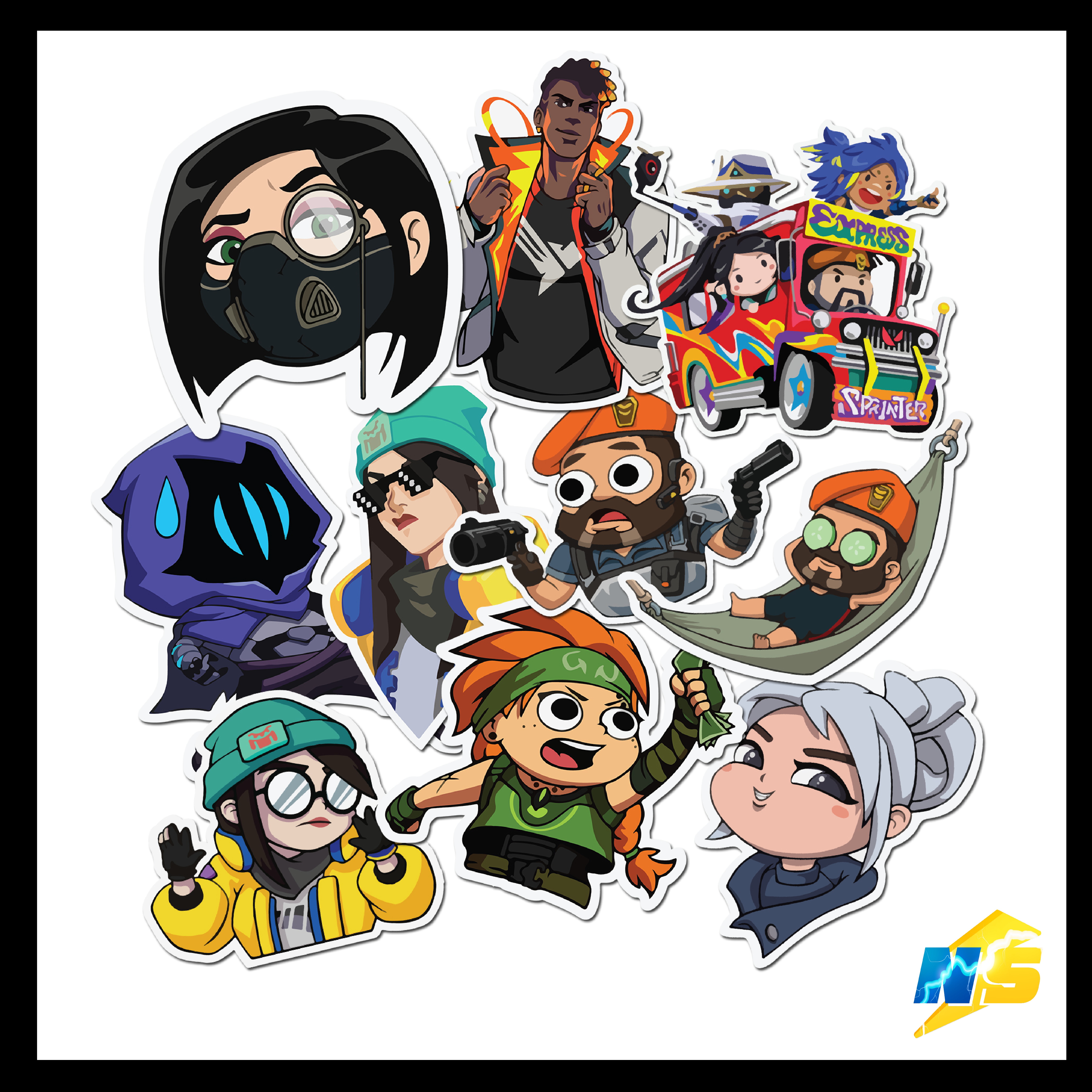 ⚡ PACK de Stickers VALORANT - NeonStore ⚡