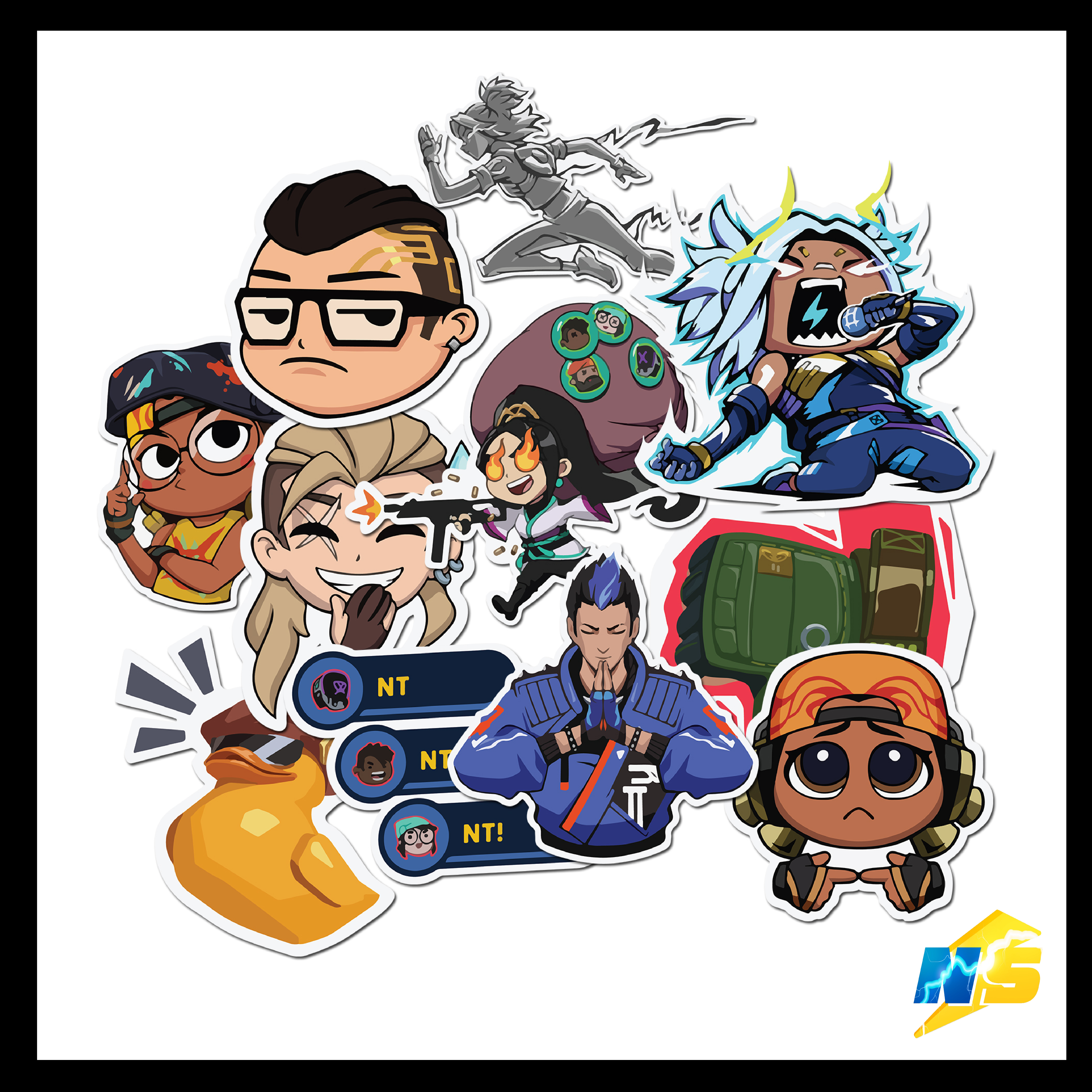 ⚡ PACK de Stickers VALORANT - NeonStore ⚡