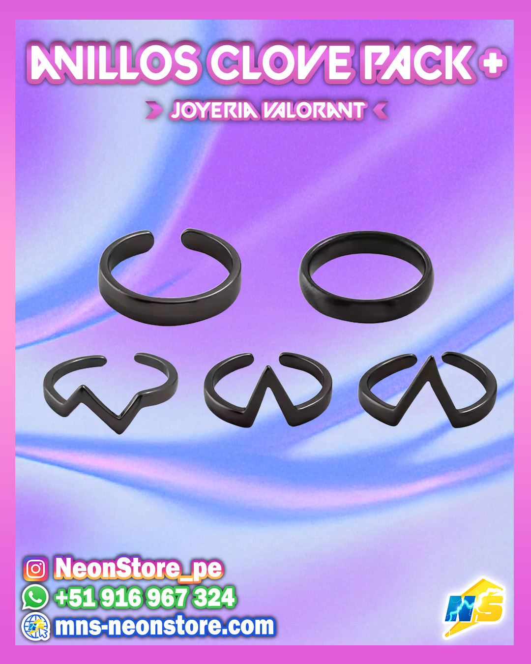 ⚡ Anillos Clove PACK + VALORANT ⚡