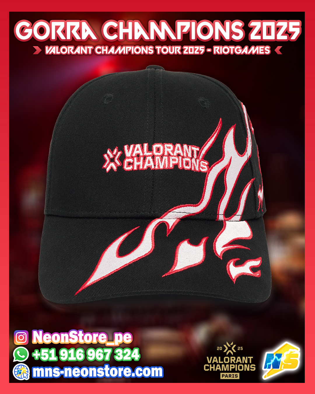 Gorra Champions 2025 RiotGames VALORANT ⚡