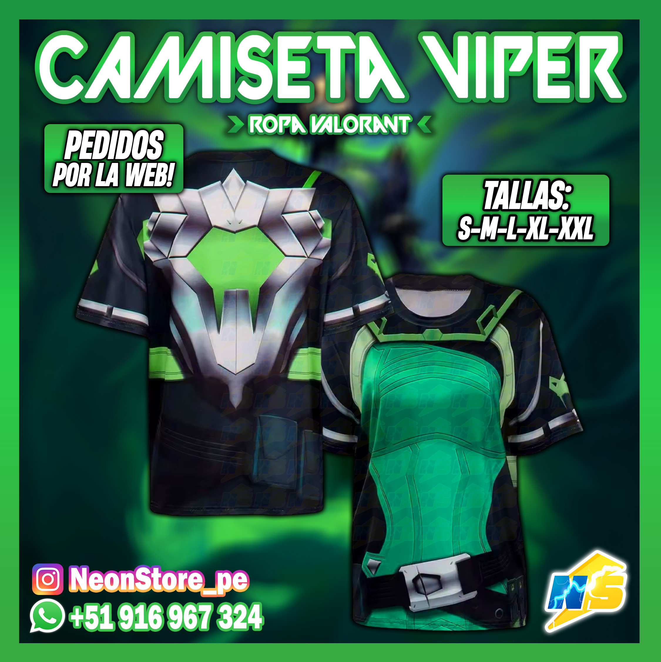 ⚡ Camiseta Viper VALORANT ⚡