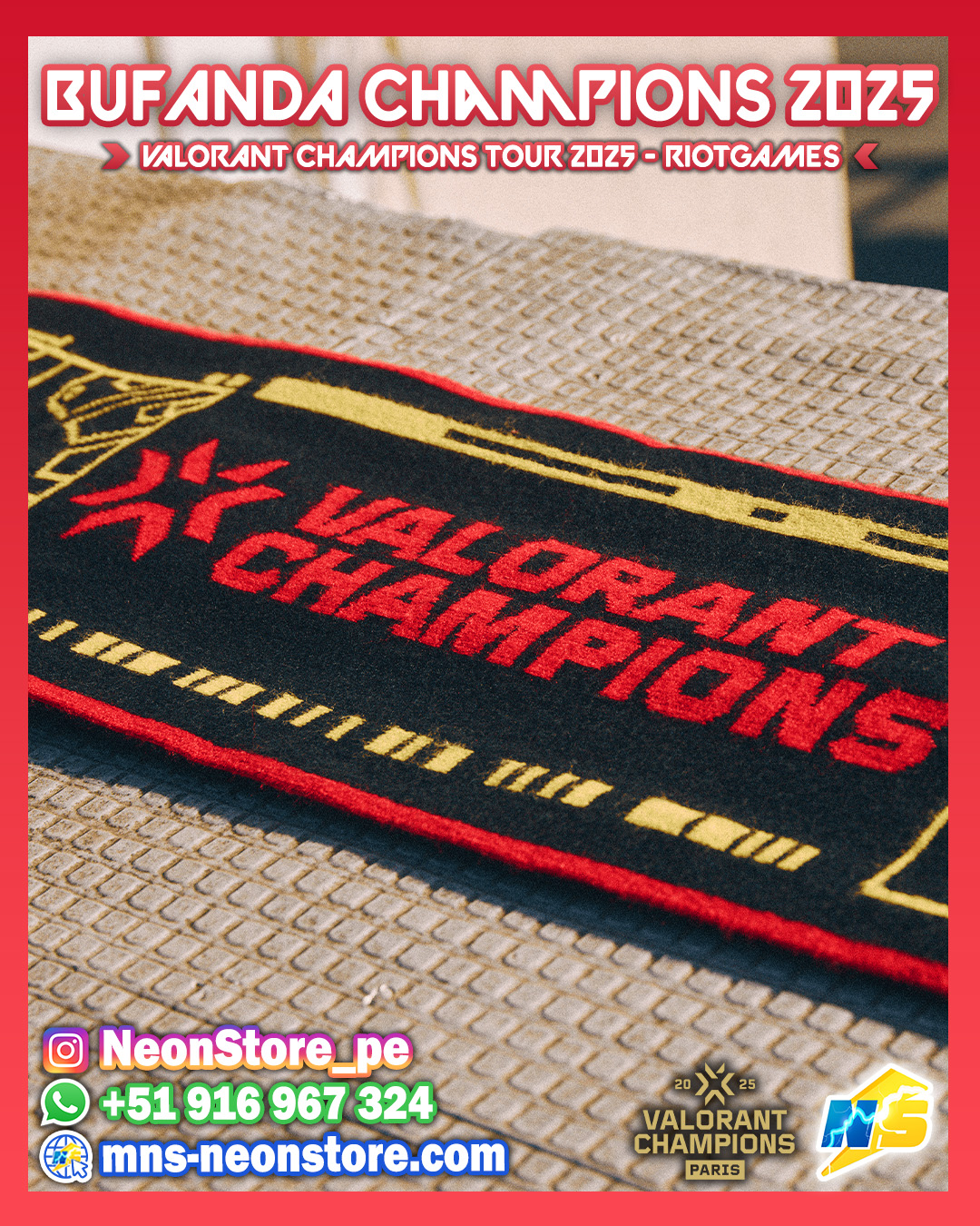 Bufanda Champions 2025 RiotGames VALORANT ⚡