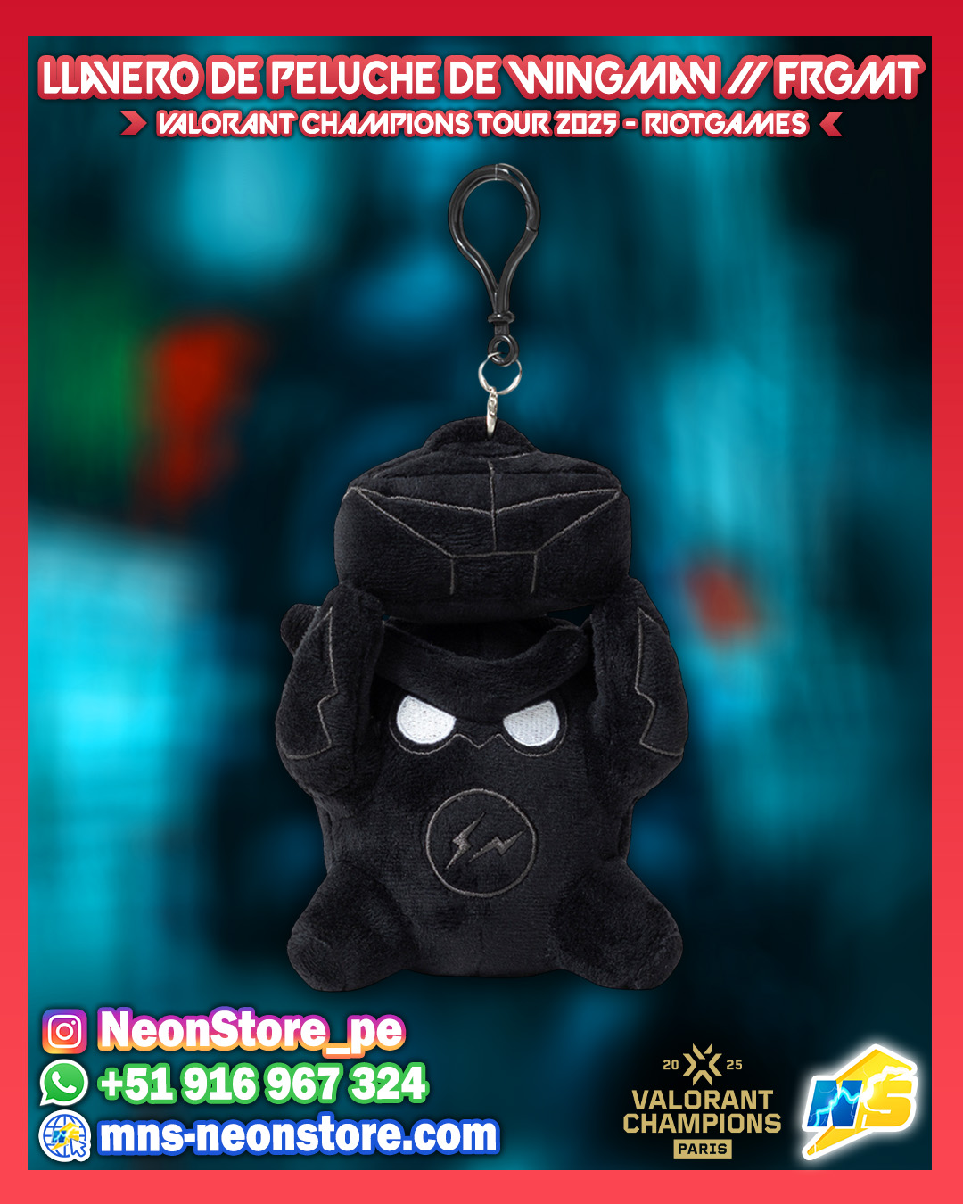 Llavero de peluche WINGMAN Champions 2025 RiotGames VALORANT ⚡