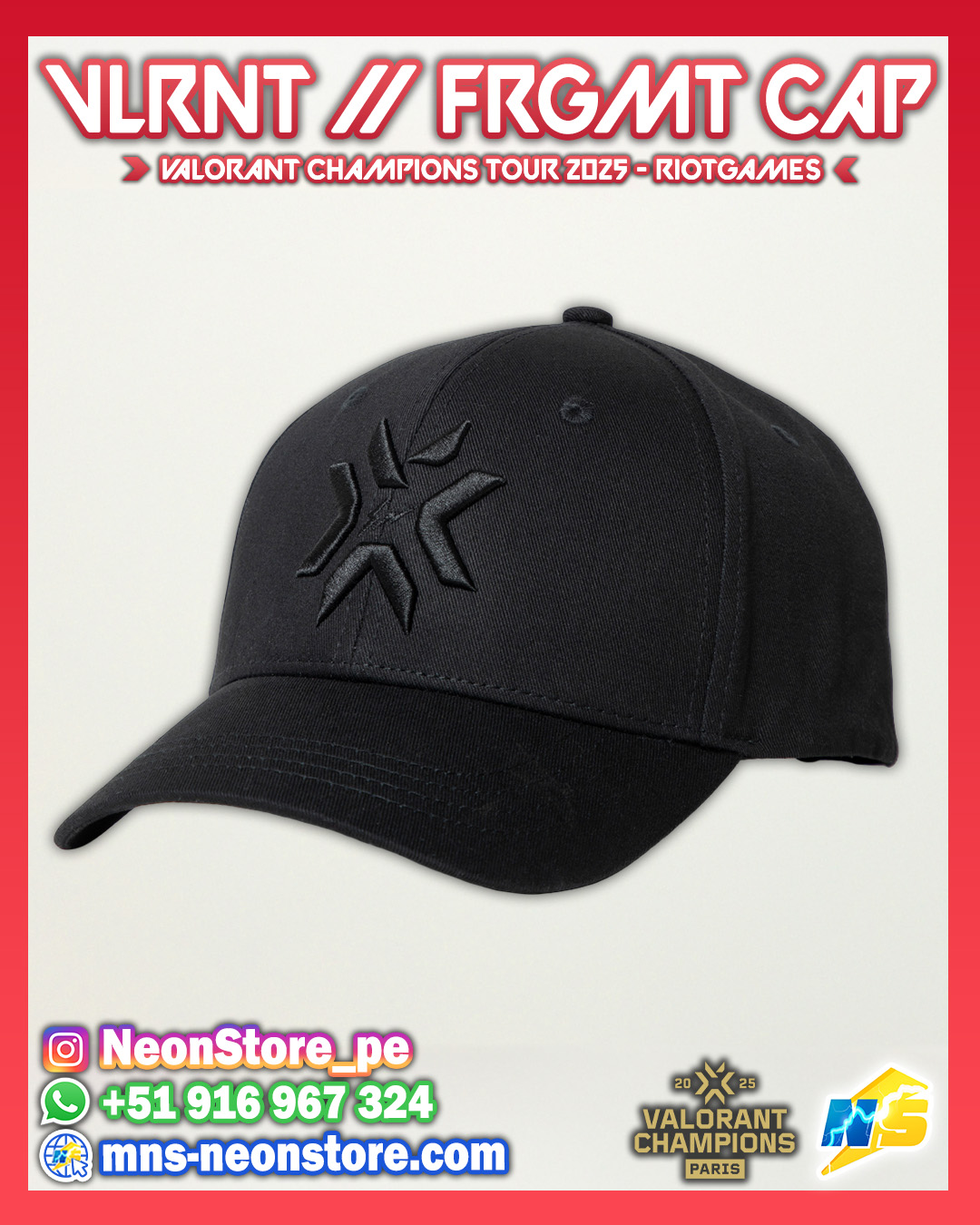 Gorra VLRNT // FRGMT Champions 2025 RiotGames VALORANT ⚡