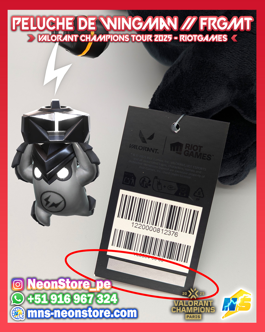 Peluche WINGMAN Champions 2025 RiotGames VALORANT ⚡