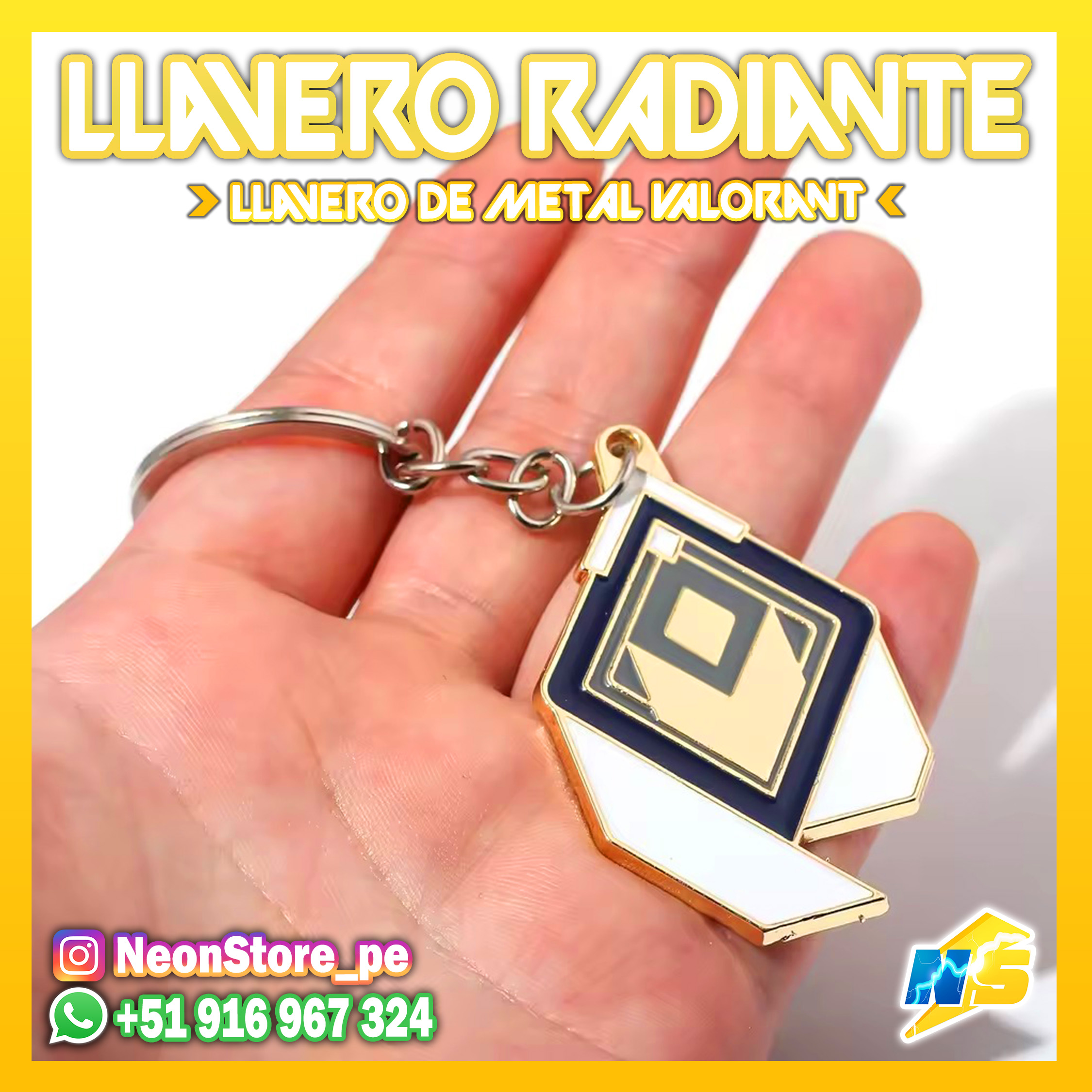 ⚡ Llavero Radiante de Metal VALORANT ⚡