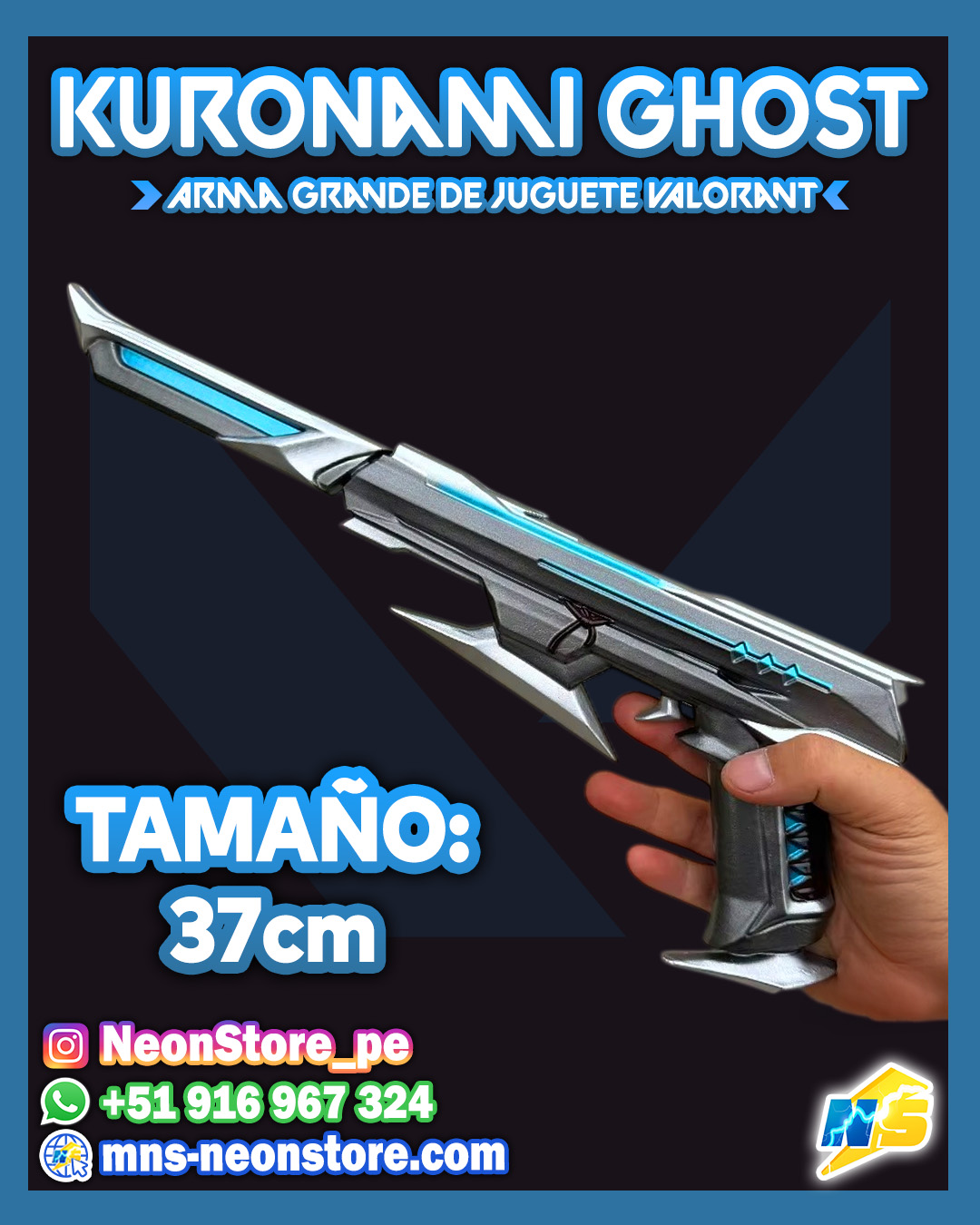 ⚡ Kuronami Ghost ARMA DECORATIVA VALORANT ⚡