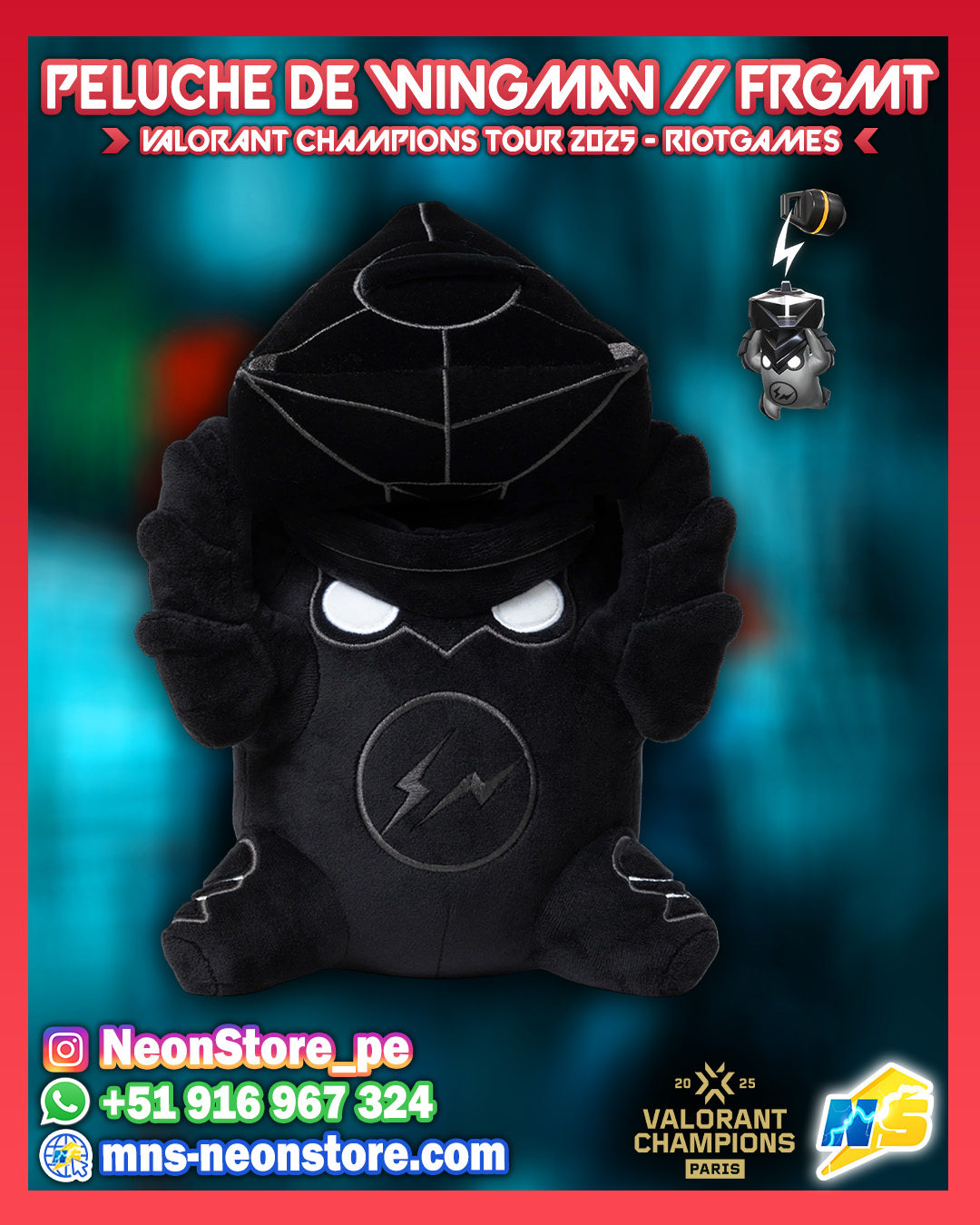 Peluche WINGMAN Champions 2025 RiotGames VALORANT ⚡