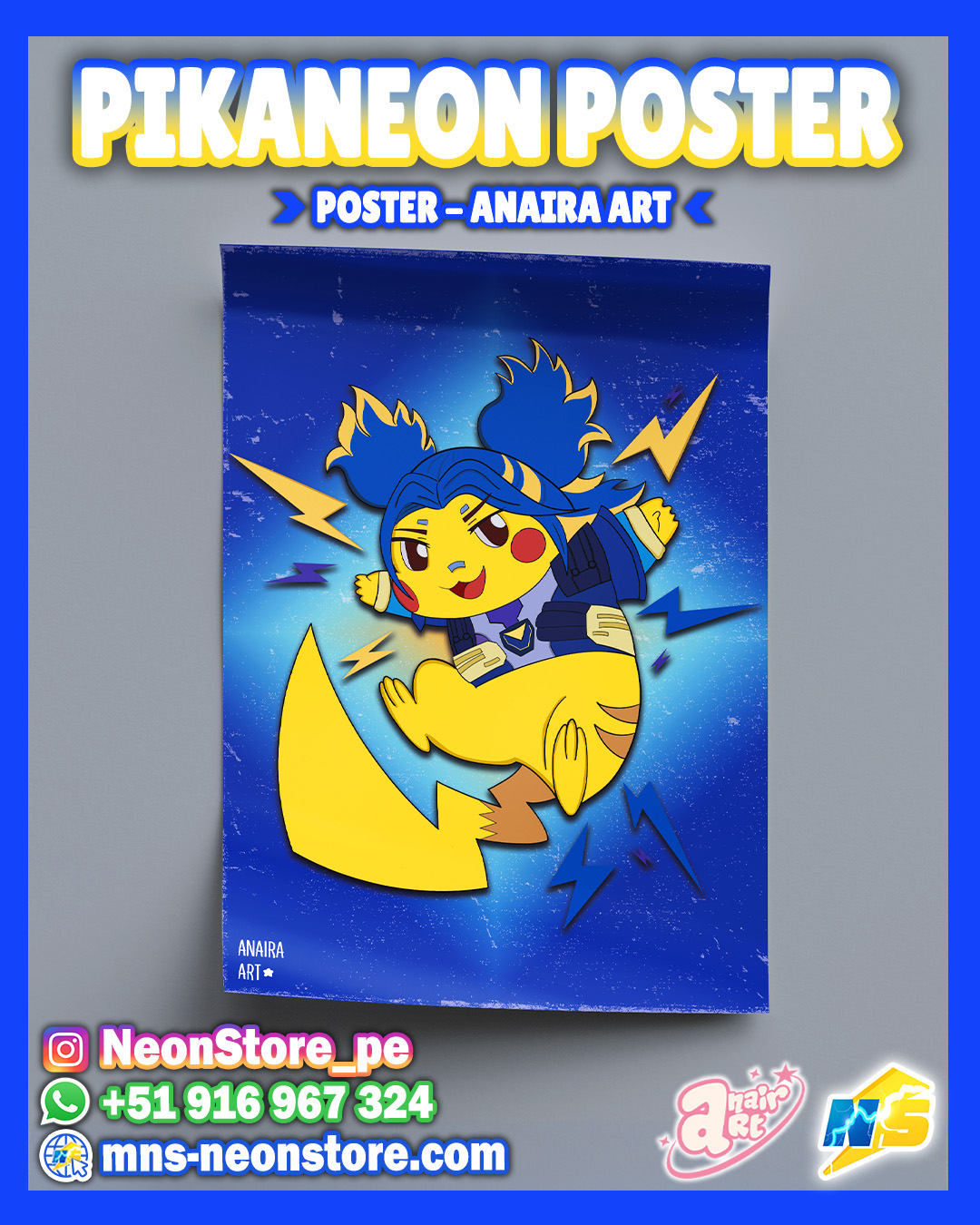 PikaNeon Poster