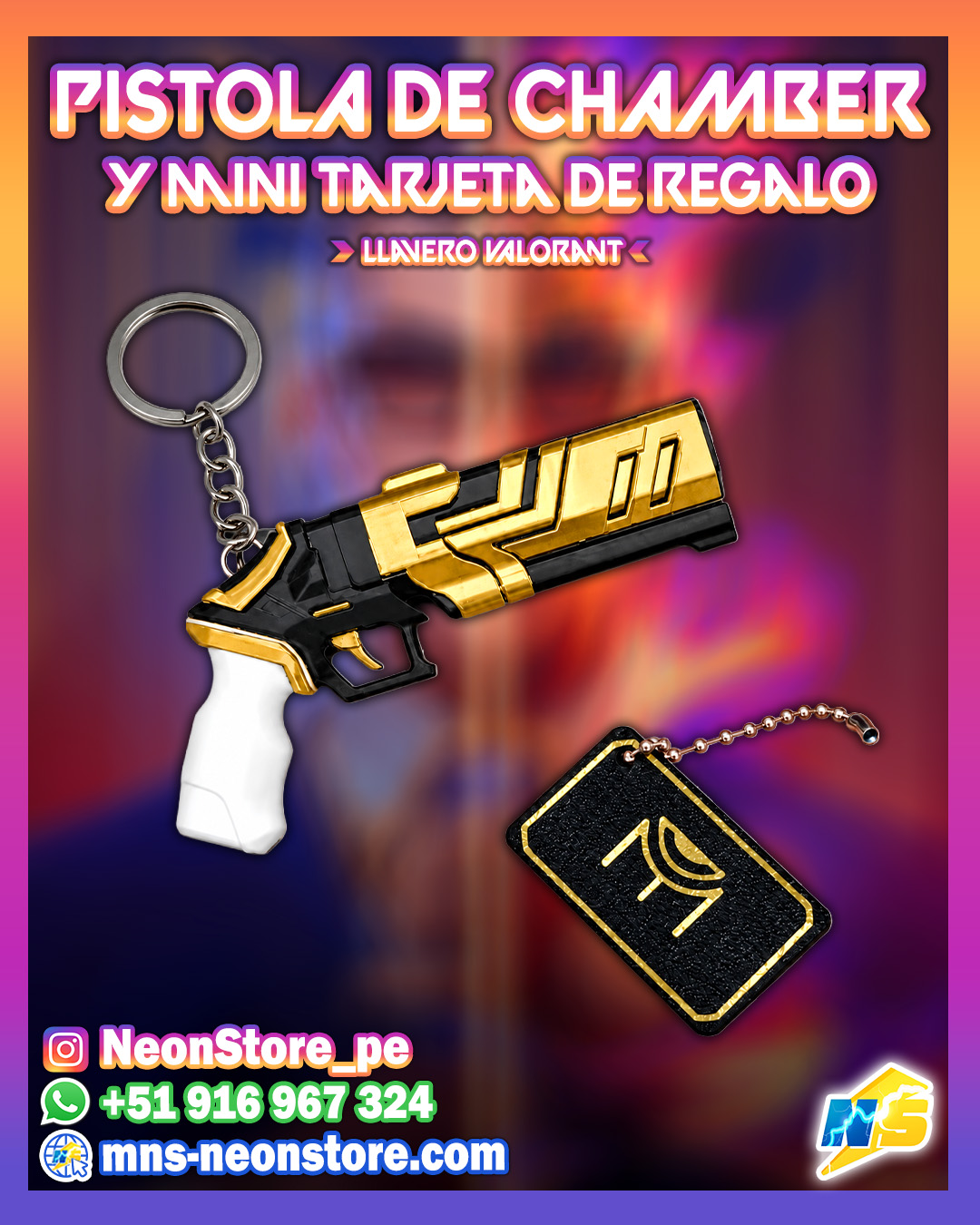 ⚡ Pistola de Chamber y mini tarjeta de regalo VALORANT ⚡