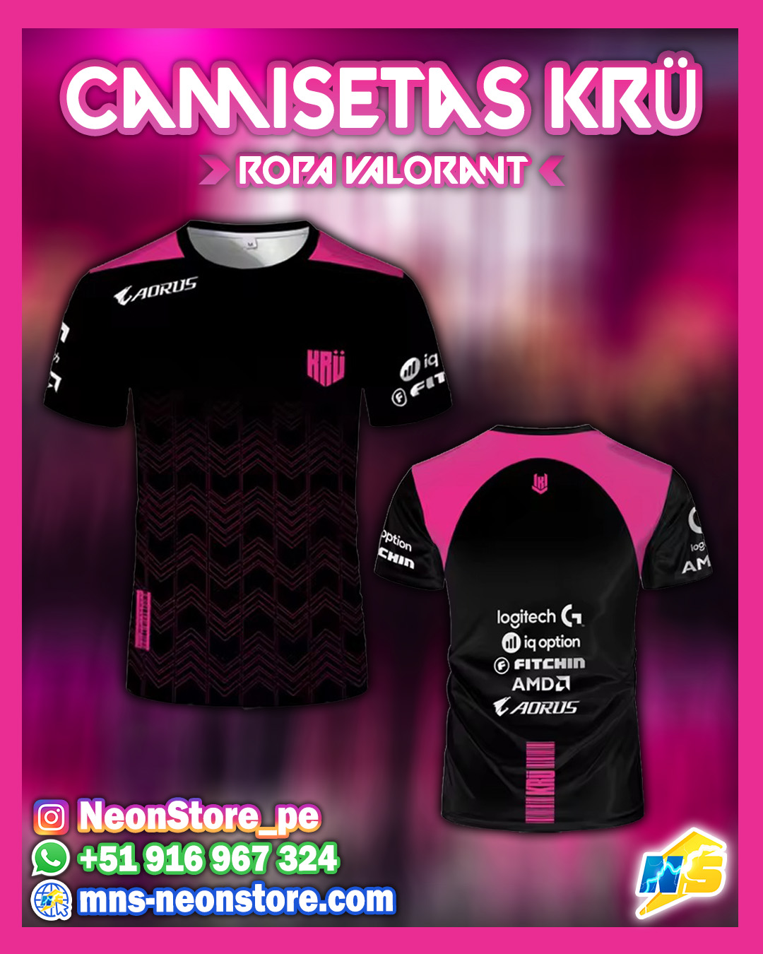 ⚡🏆 Camisetas KRÜ imitación VALORANT 🏆⚡