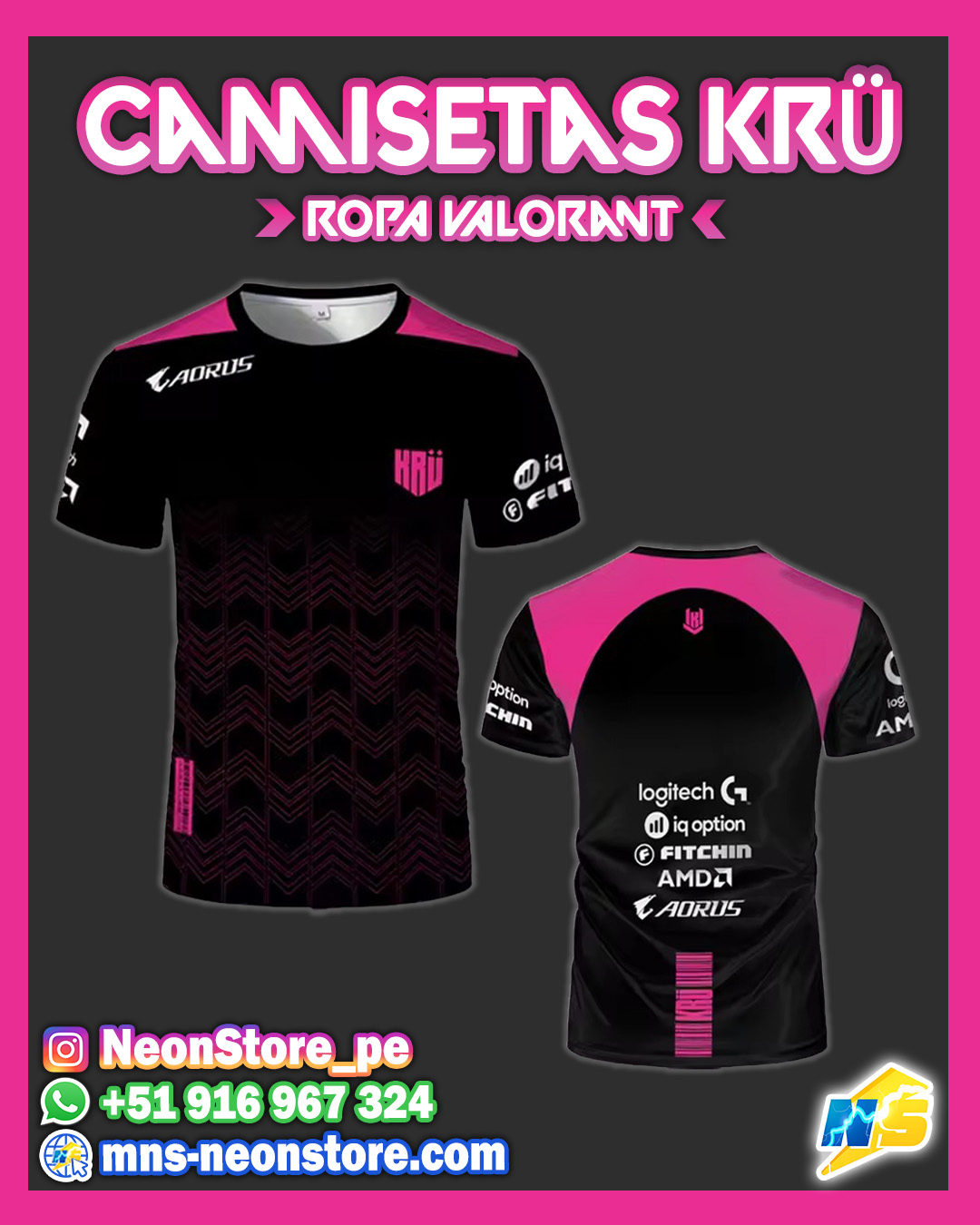 ⚡🏆 Camisetas KRÜ imitación VALORANT 🏆⚡