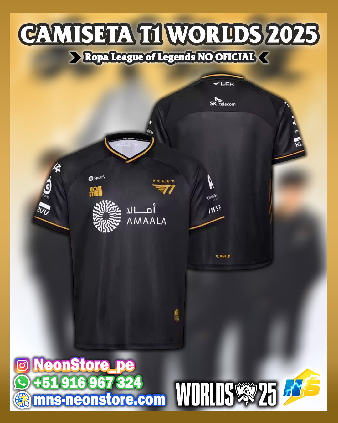 Camiseta T1 WORLDS 2025 - LEAGUE OF LEGENDS