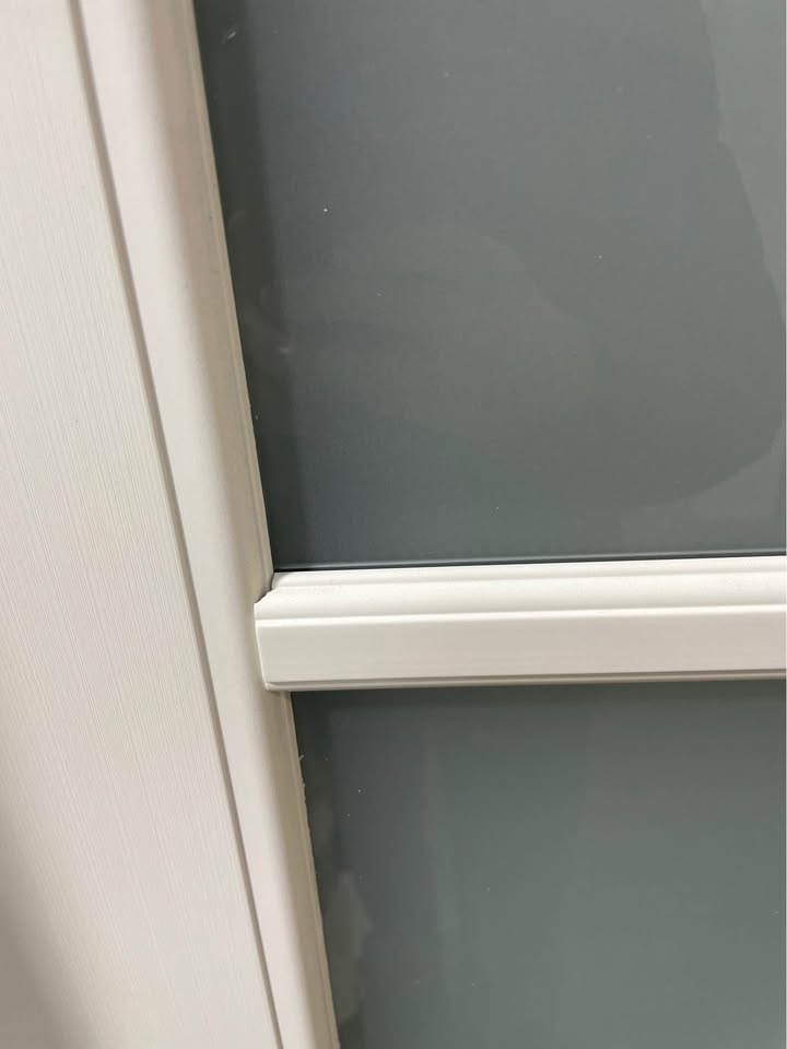 50''x80” Exterior Fiberglass Door Painted White 1 Sidelights 4 Lights 