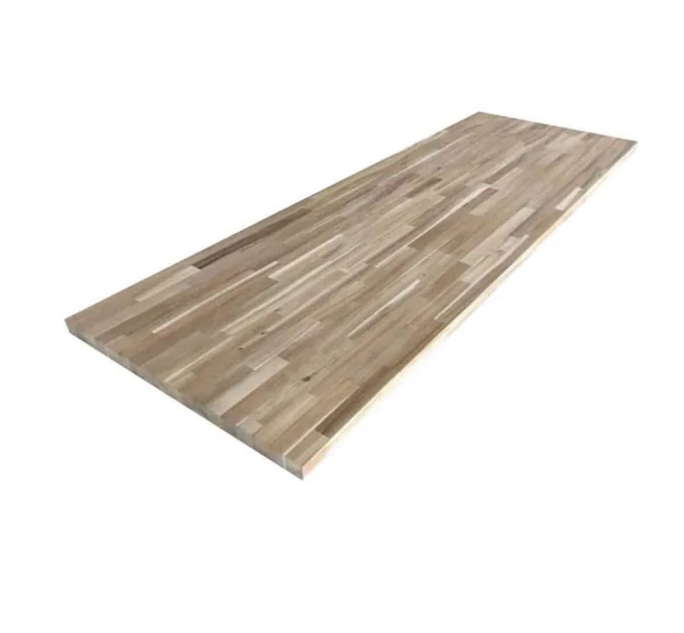 6 ft. L x 25 in. D Butcher Block Unfinished Acacia Square Edge