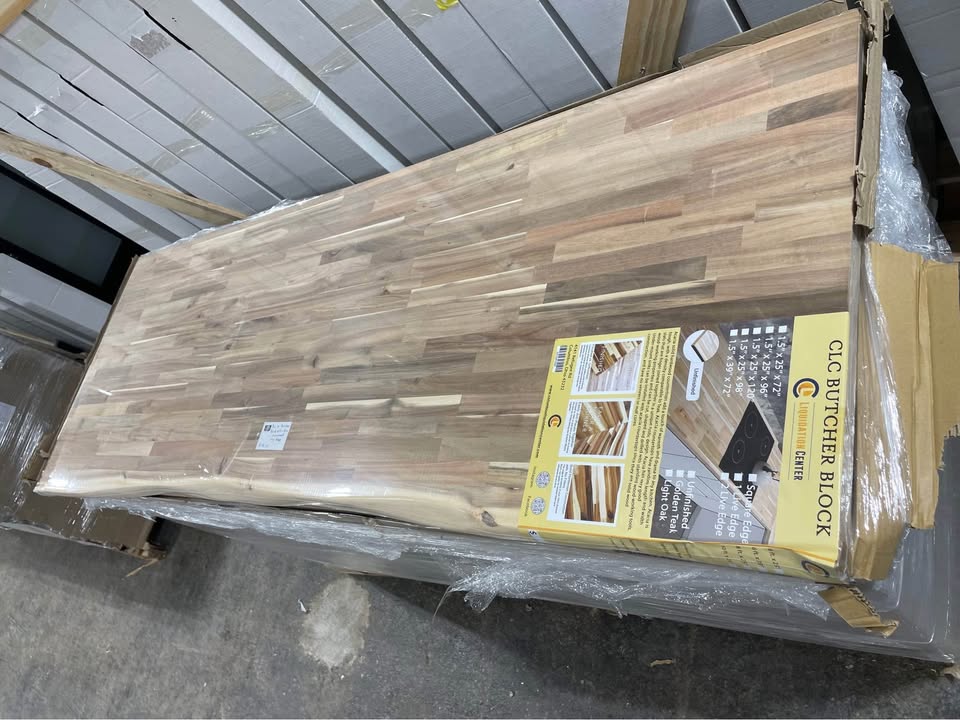 6 ft. L x 25 in. D, Butcher Block Unfinished Acacia Live Edge
