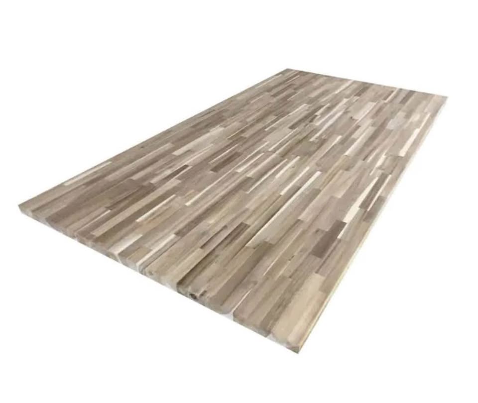 6 ft. L x 39 in. D Butcher Block Island Unfinished Acacia Square Edge