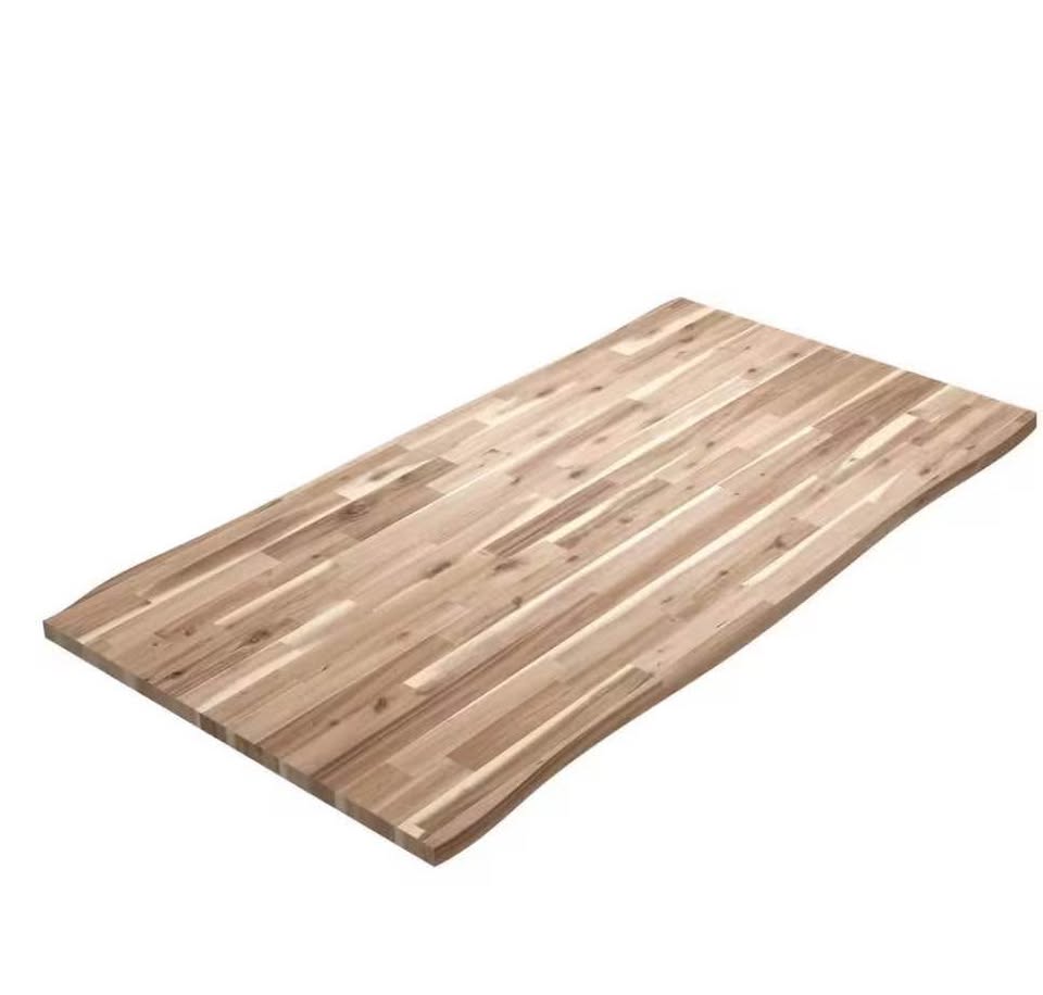 6 ft. L x 39 in. D, Butcher Block Island Unfinished Acacia Live Edge