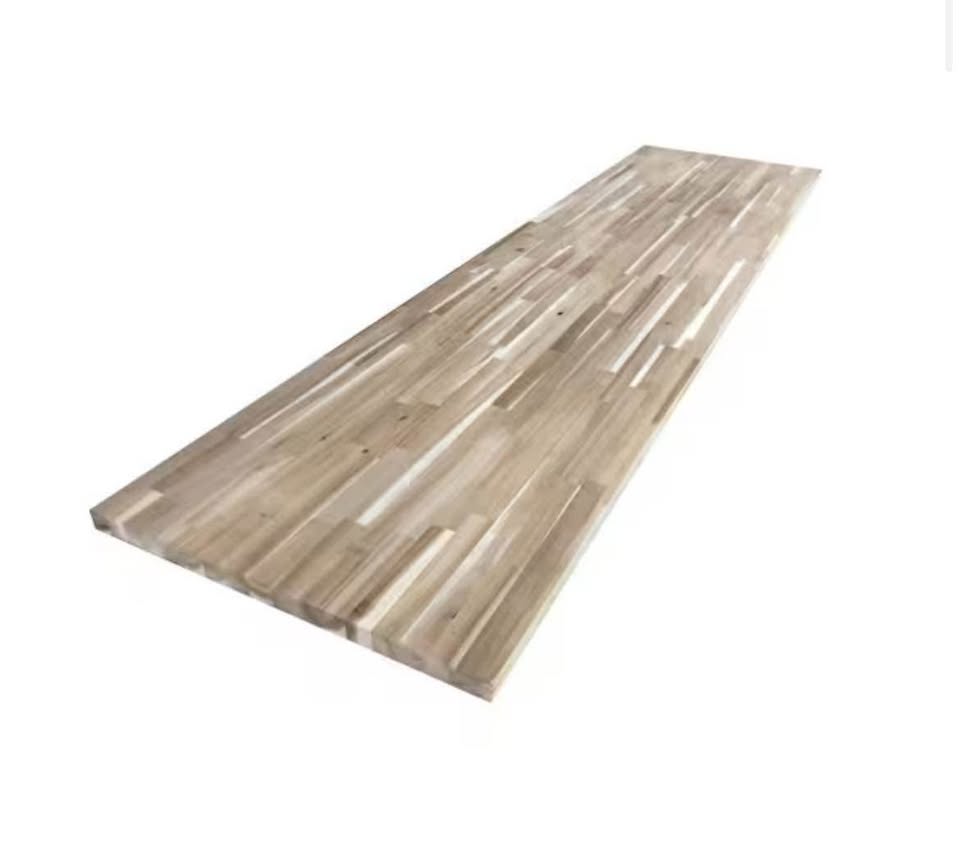 8 ft. L x 25 in. D Butcher Block Unfinished Acacia Square Edge