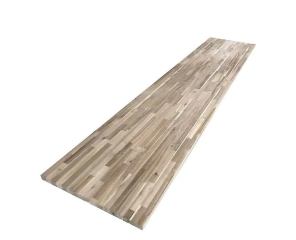 10 ft. L x 25 in. D Butcher Block Unfinished Acacia Square Edge