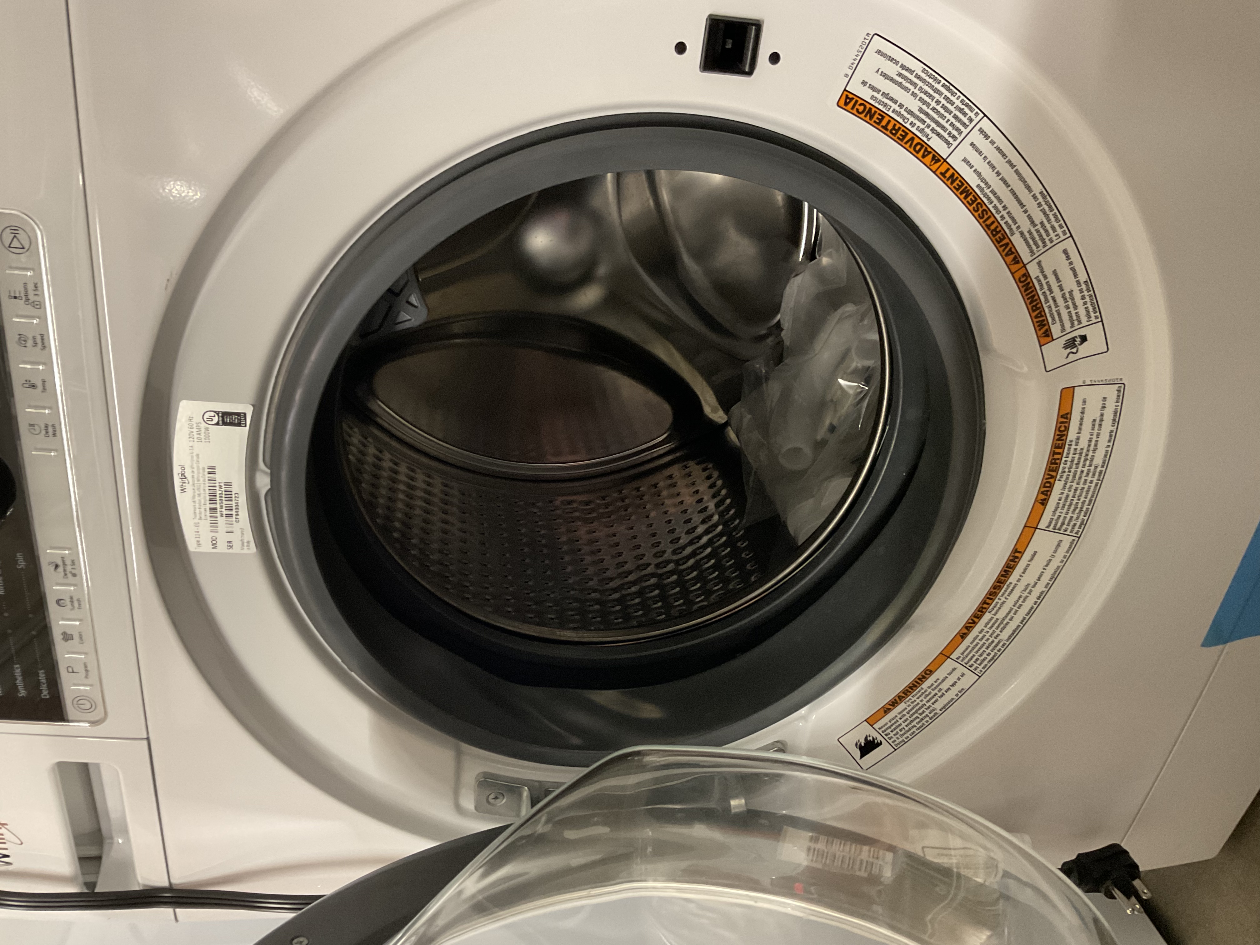 Washer 2.3 cu ft Model # WFW5090JW 202506117