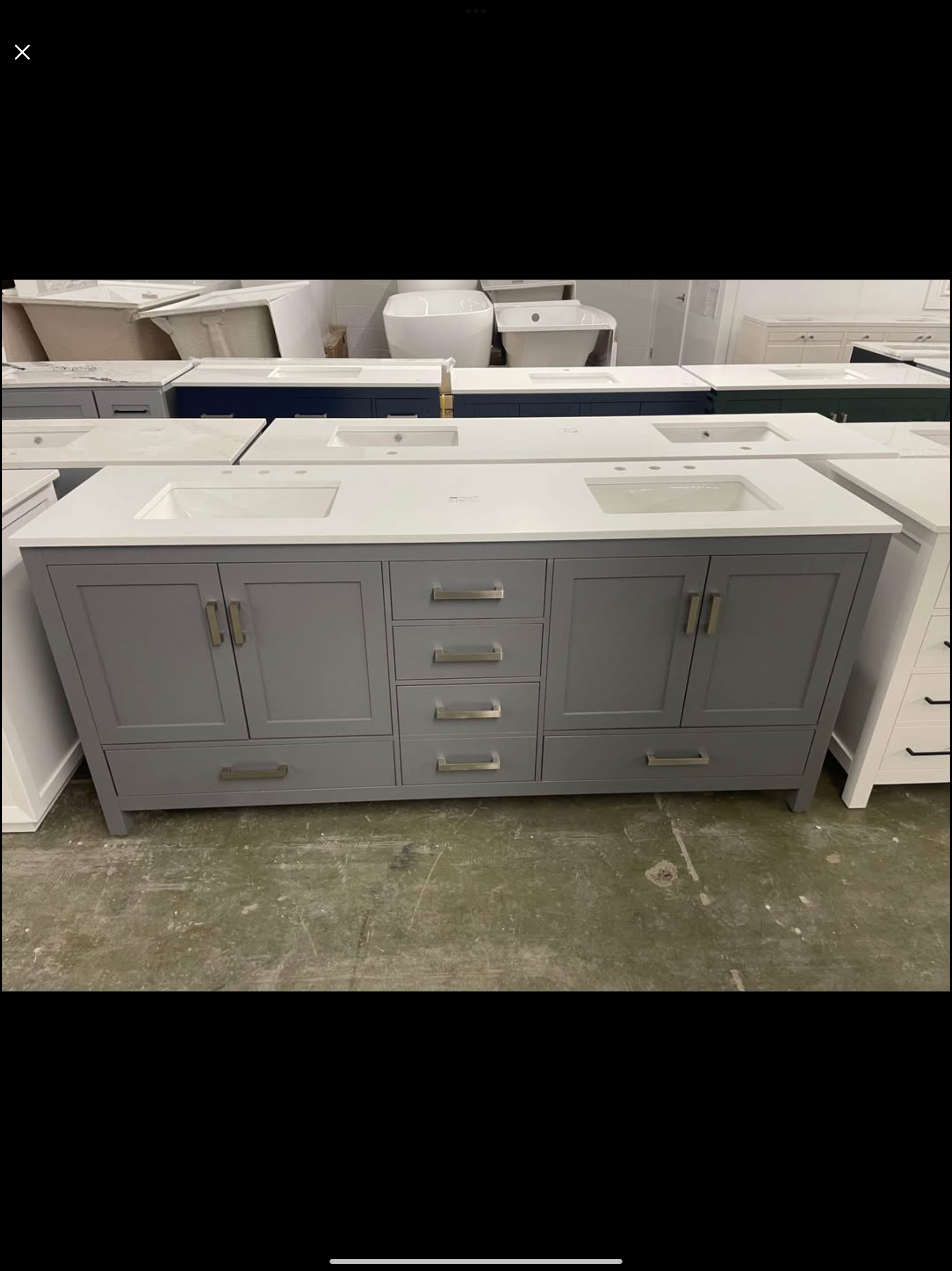 80”x22” vanity with top