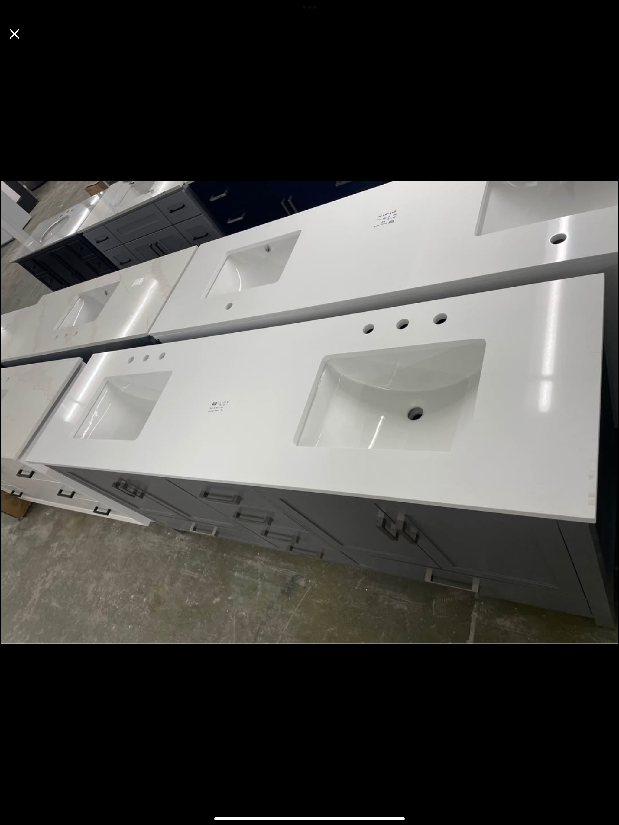 80”x22” vanity with top