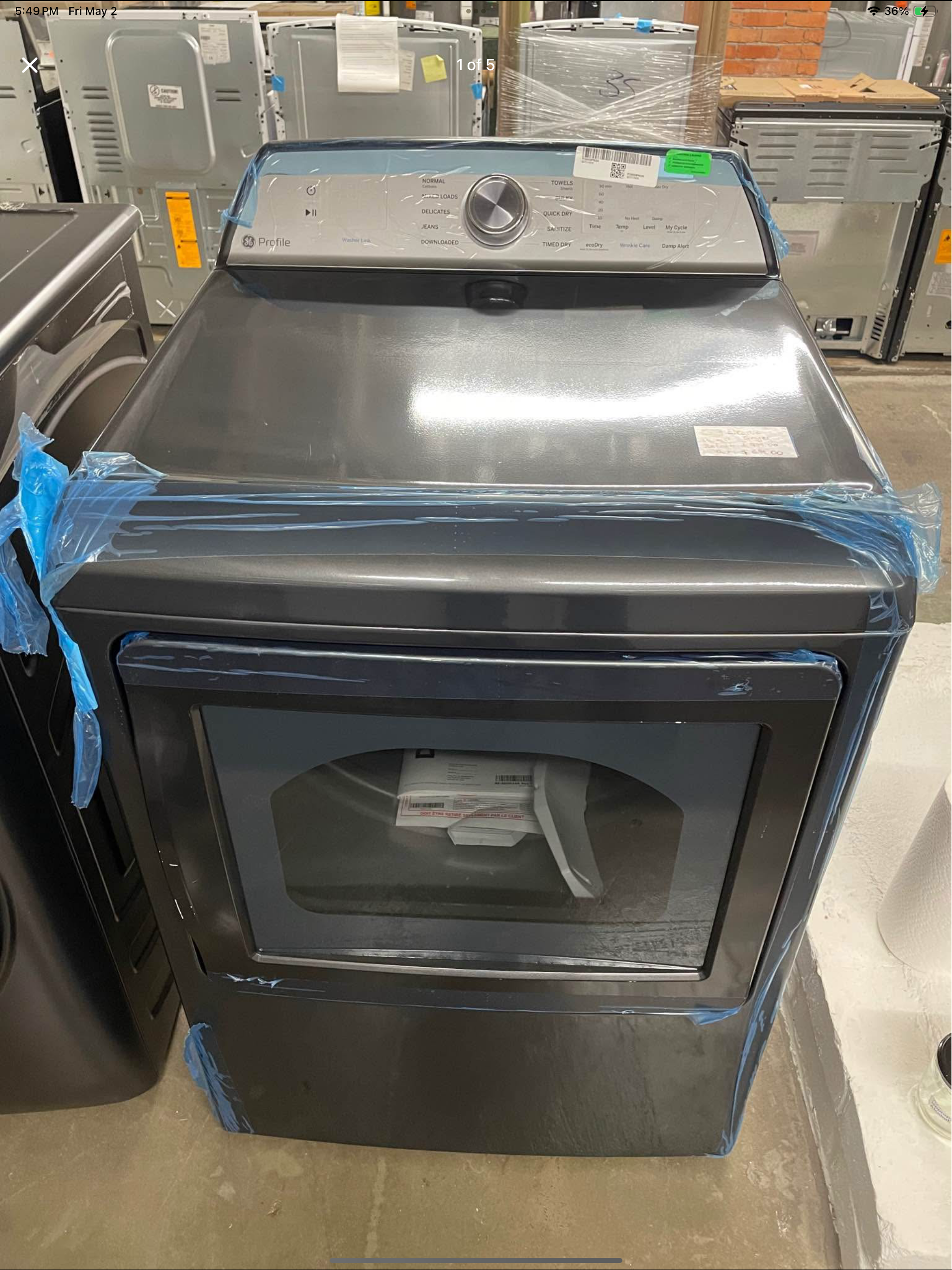 GE Smart Electric Dryer - Model # PTD60EBPRDG