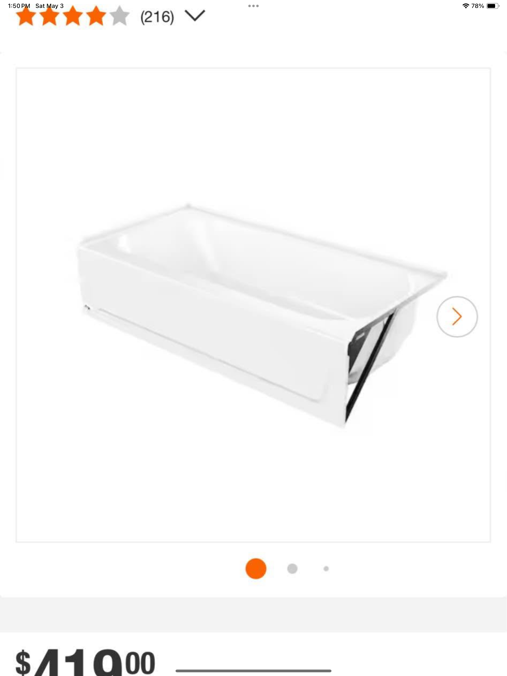60 in. x 30 in. Bathtub with Right Drain in White