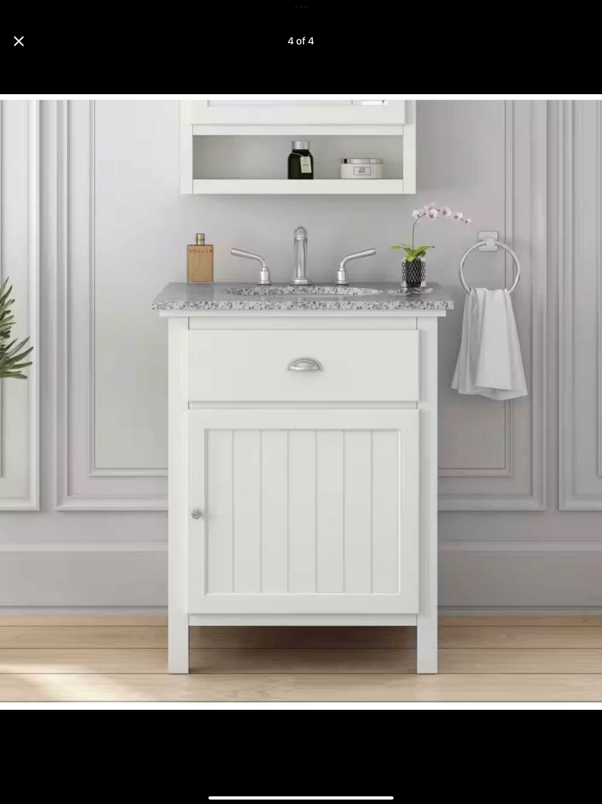 Vanity 28”x22” with Gray Granite Top