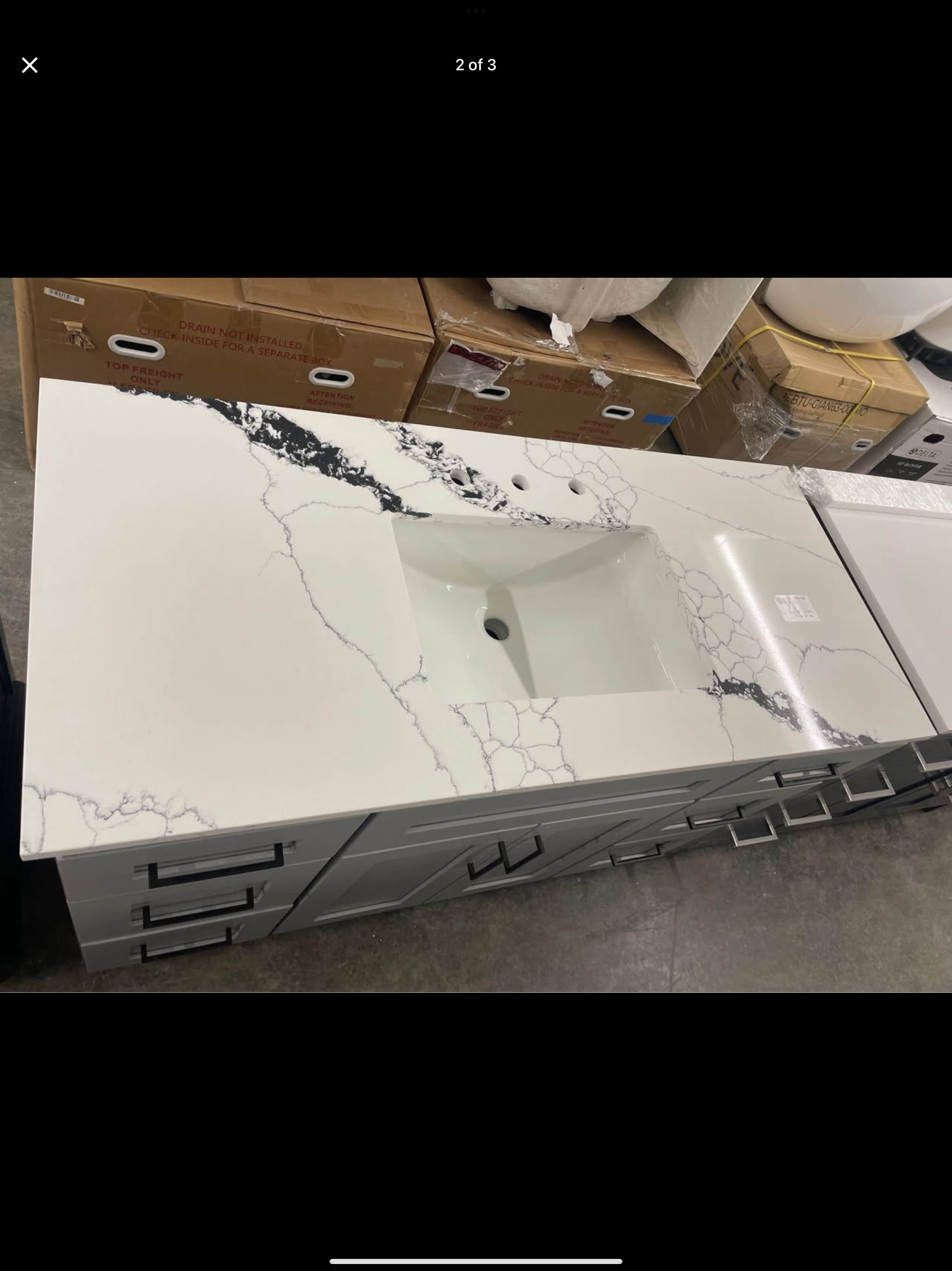 49”x22” vanity with quartz top
