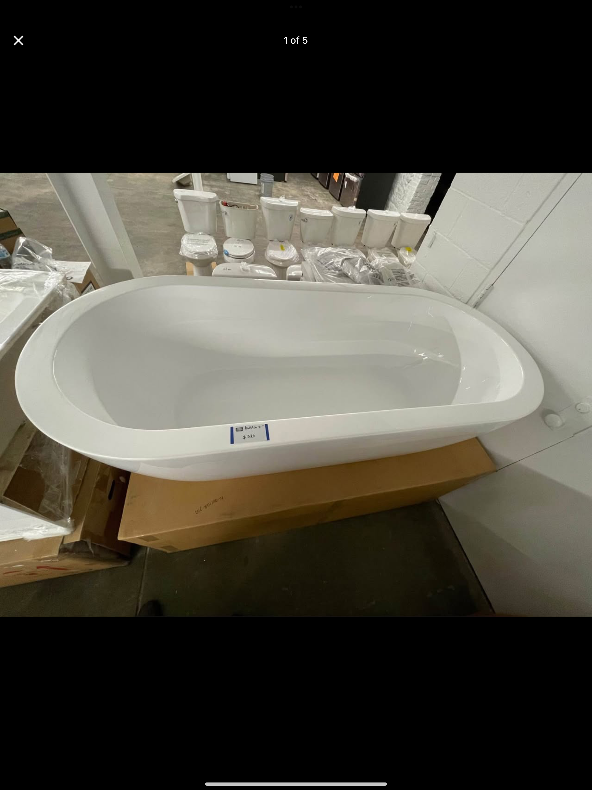 71 in. Acrylic Flatbottom Bathtub