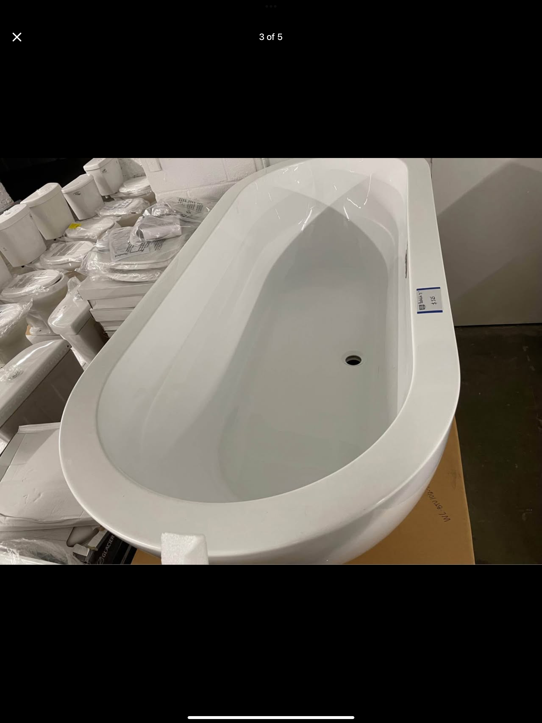 71 in. Acrylic Flatbottom Bathtub