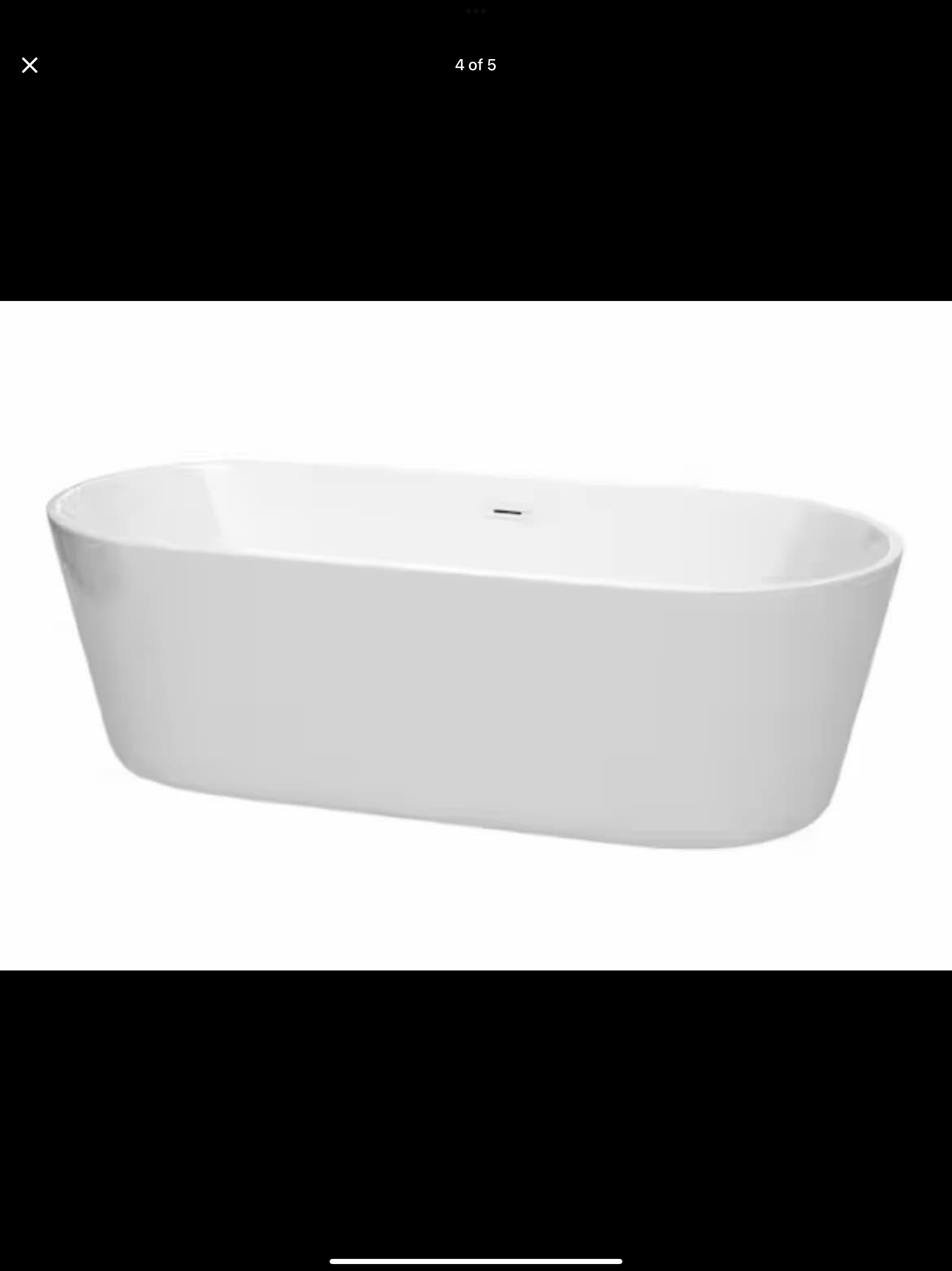 71 in. Acrylic Flatbottom Bathtub