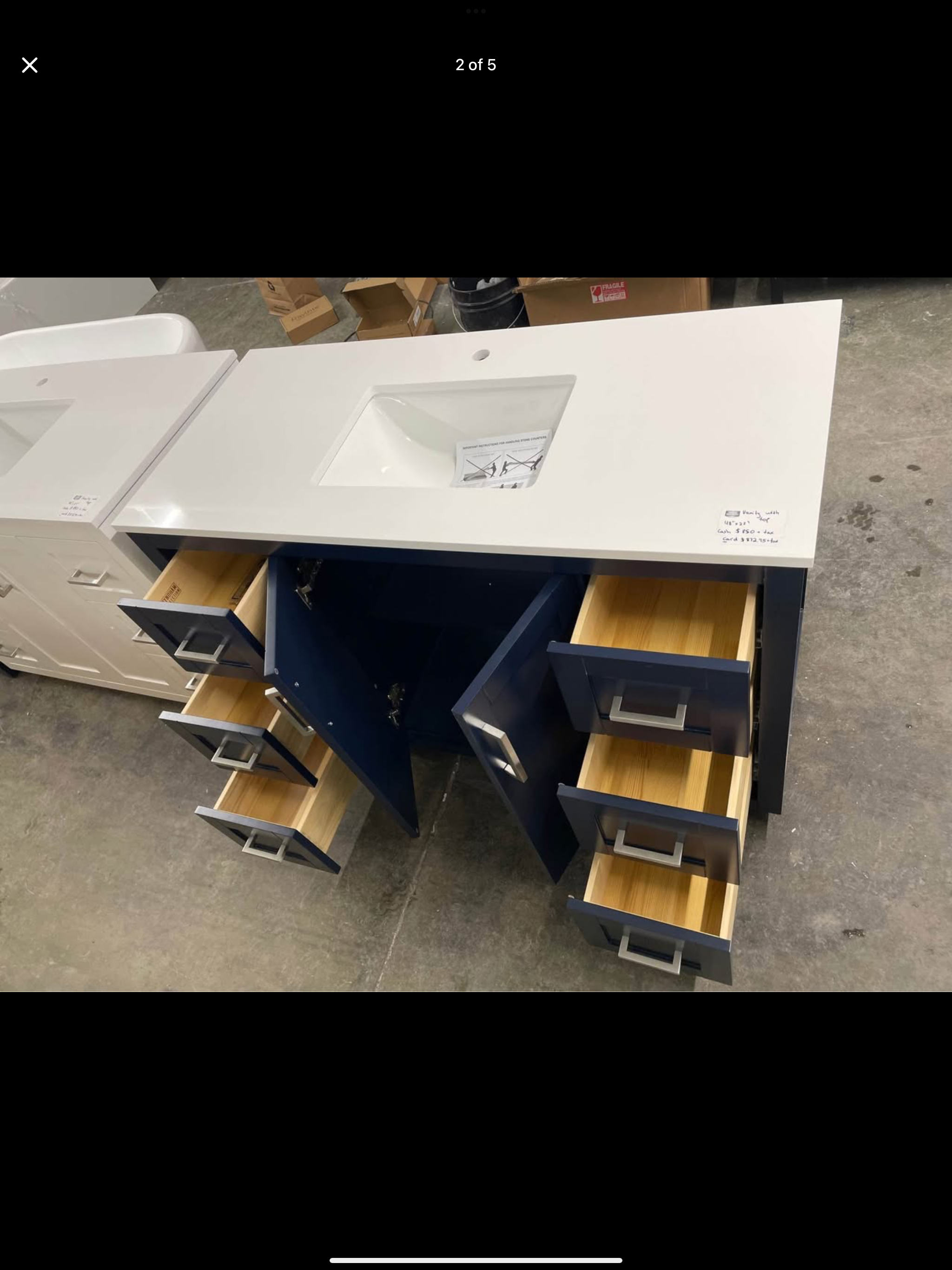 48”x22” vanity with top