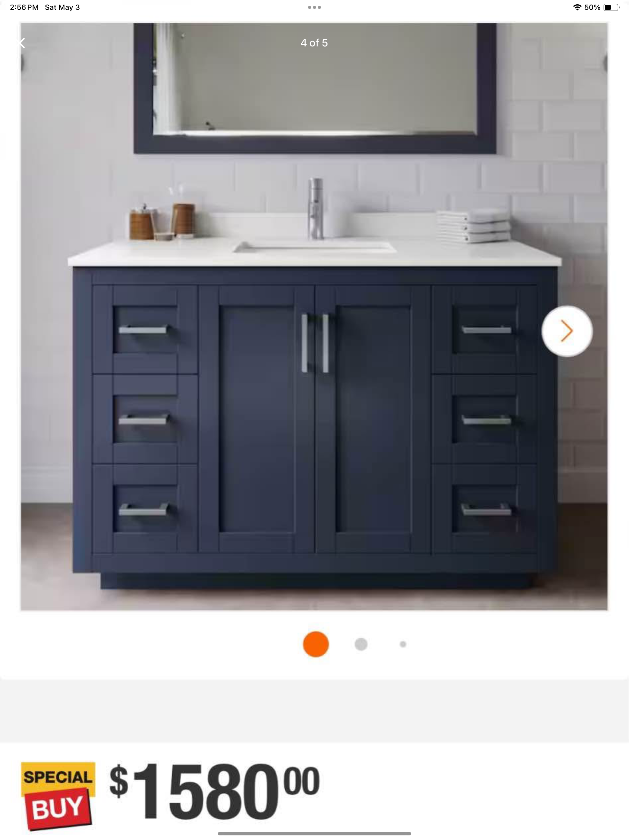 48”x22” vanity with top