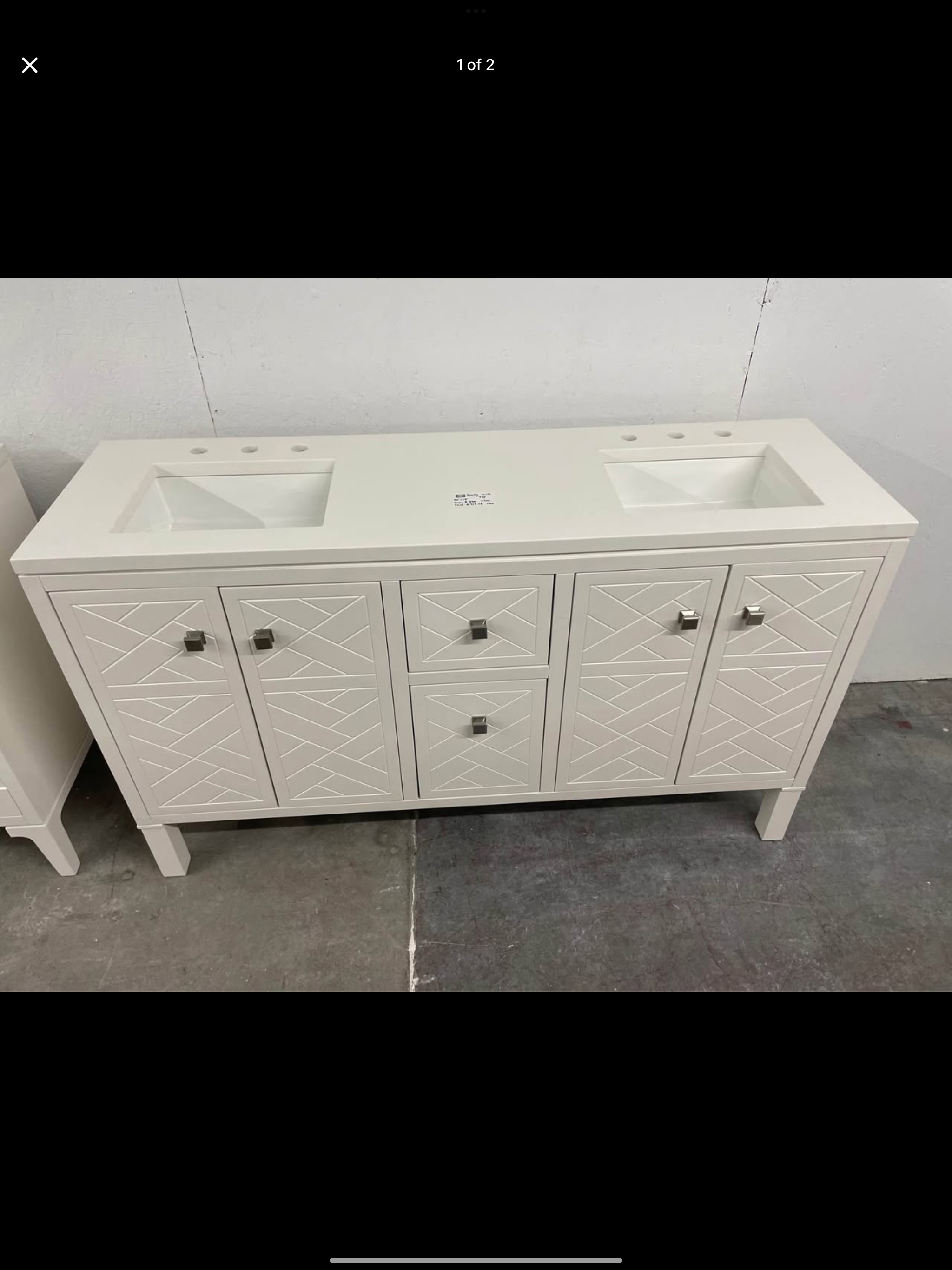 60”x18” vanity with top