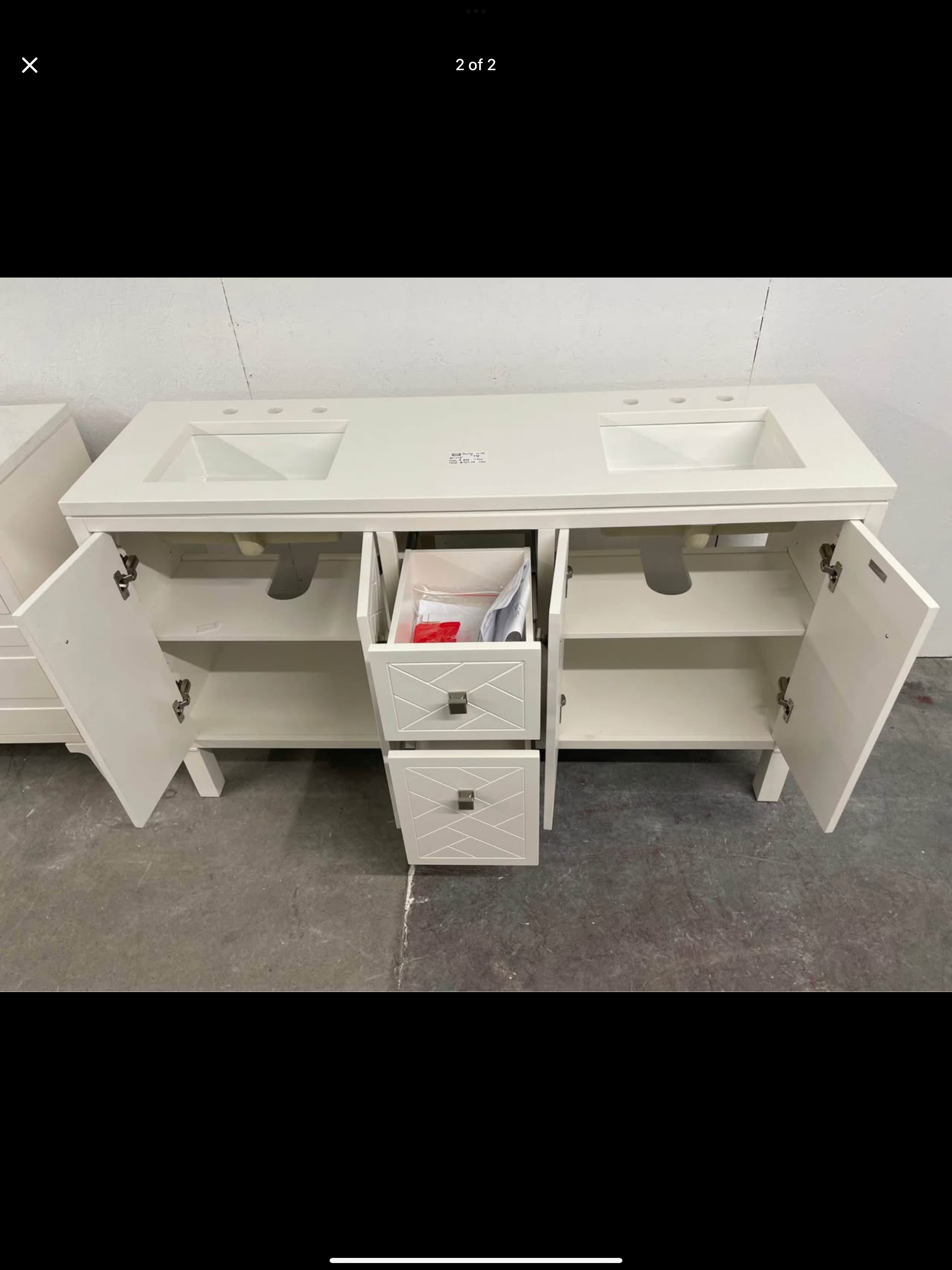 60”x18” vanity with top