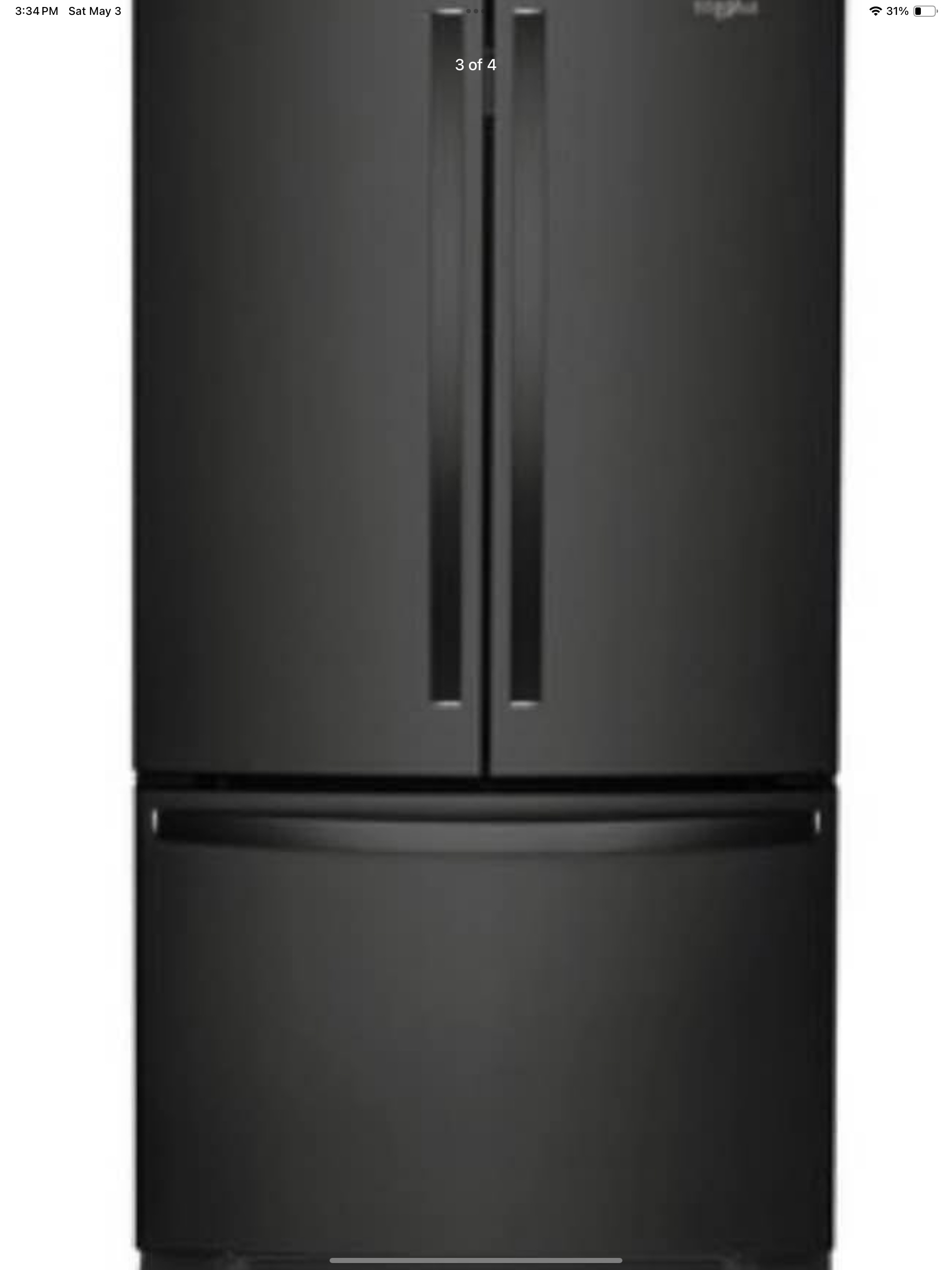Refrigerator 36” wide 20 cu ft Model #WRF540CWHB 202506101