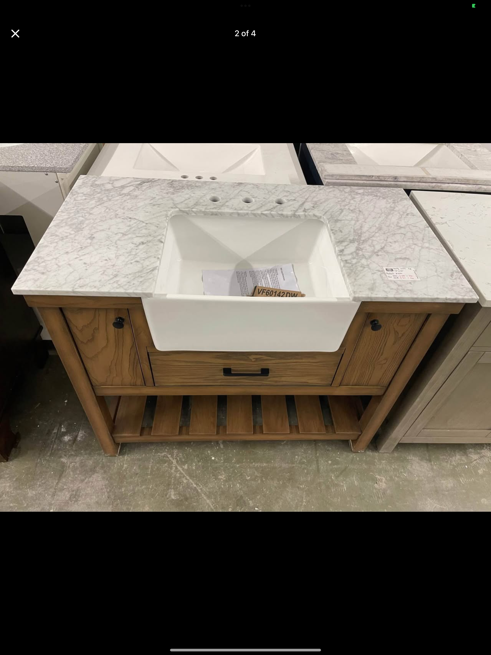Vanity 42”x22” with marble top Model: VF60142DW-BS