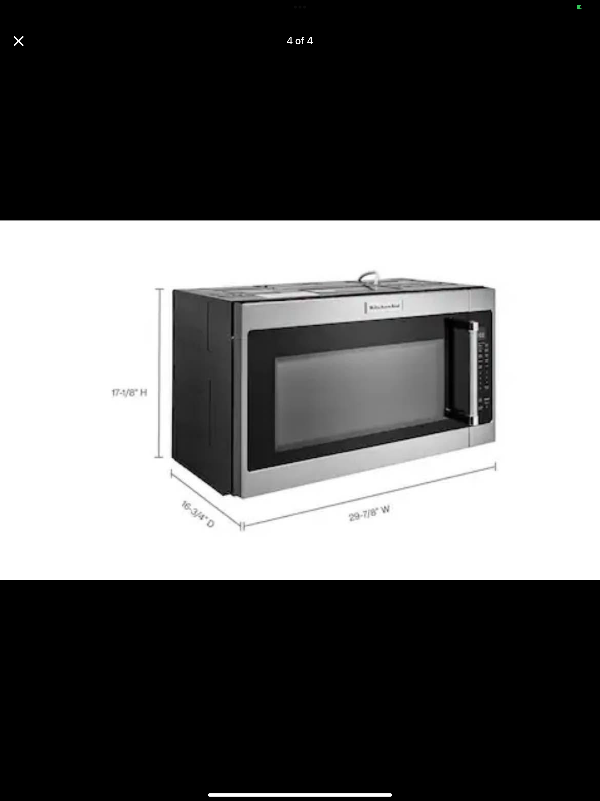 KitchenAid microwave 30-in 2.0-cu ft Model #KMHS120ESS