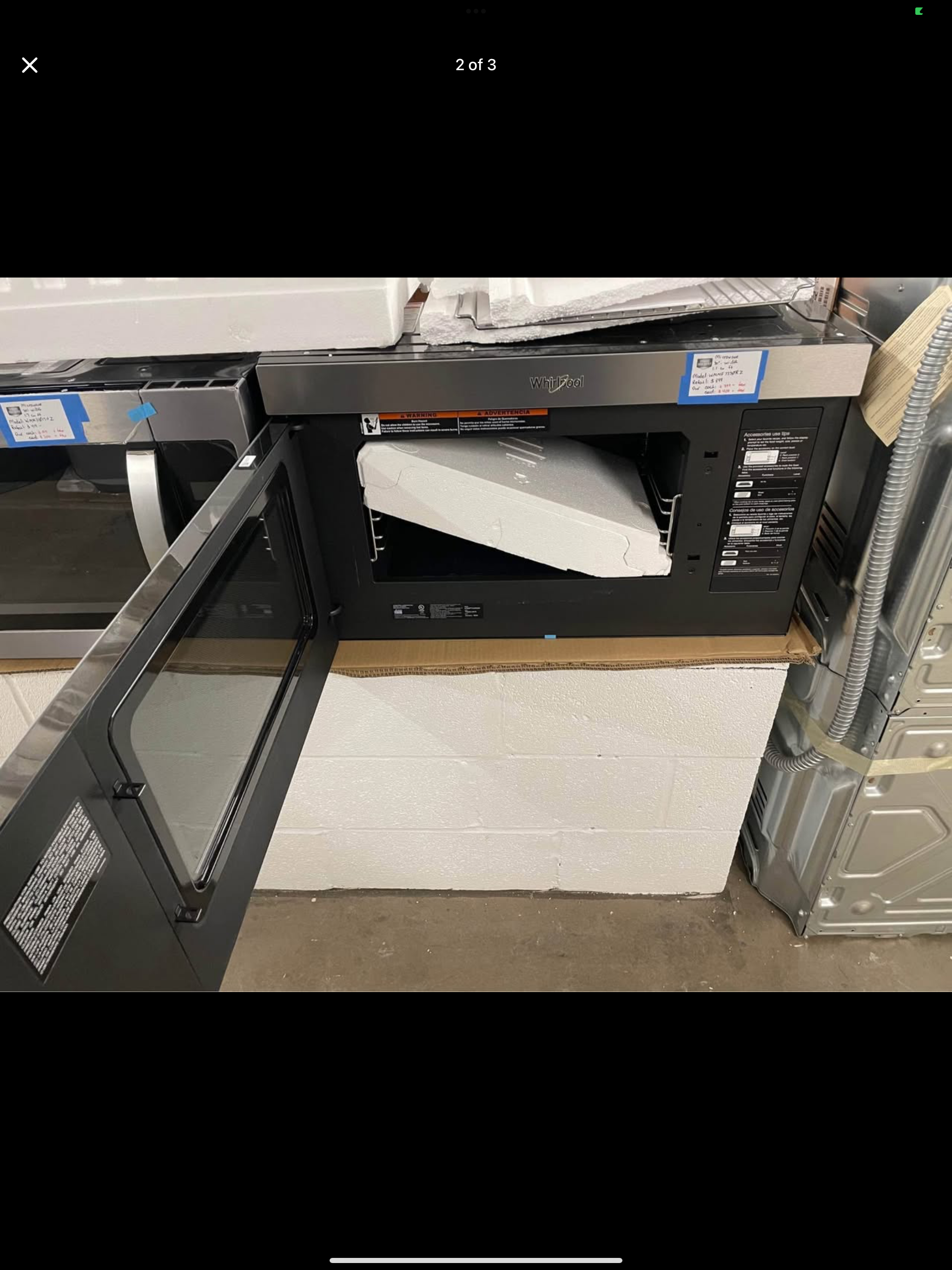 Convention Microwave 30-in 1.1-cu ft Model #WMMF7330RZ