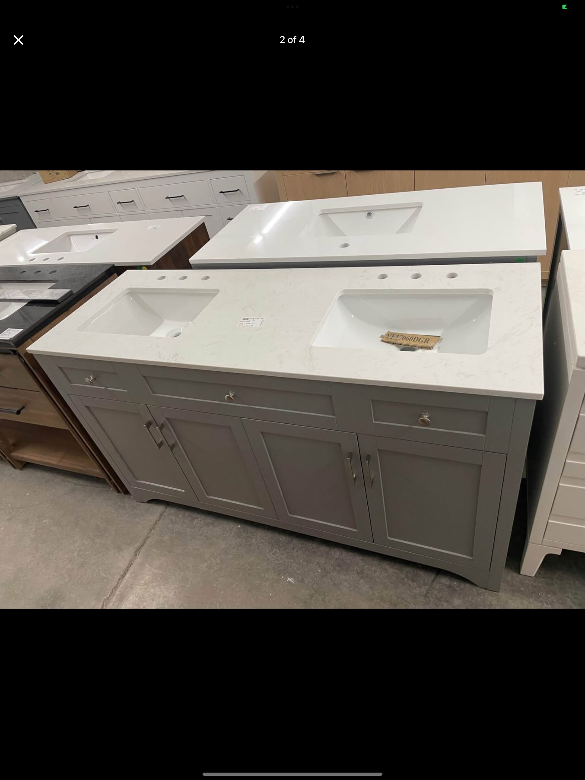 60”x22” vanity with top Model: VF17060DGR