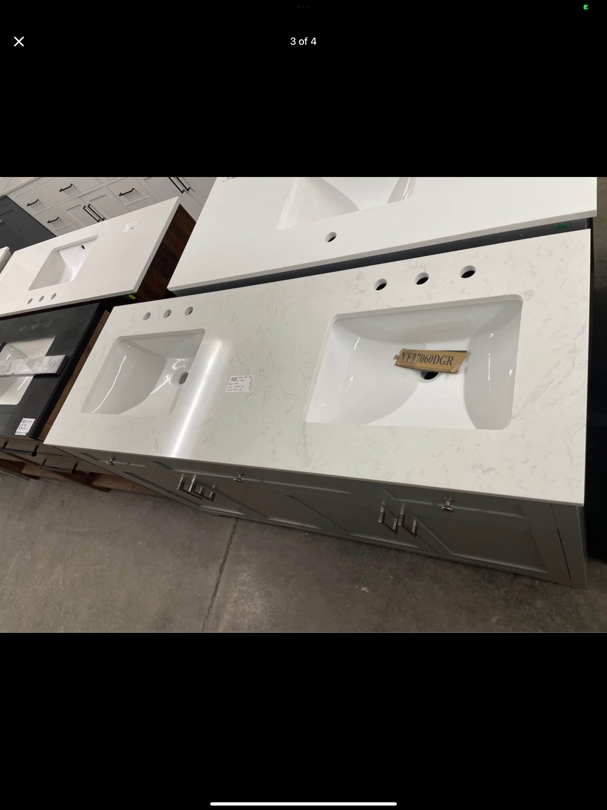 60”x22” vanity with top Model: VF17060DGR