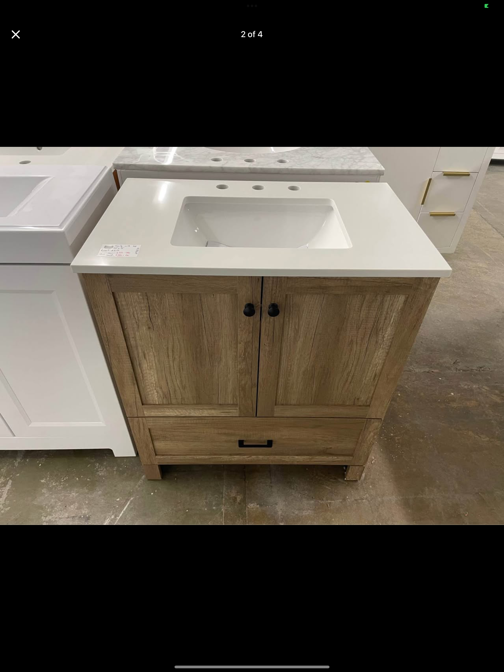 30”x19” vanity with top Model: VF2830NT